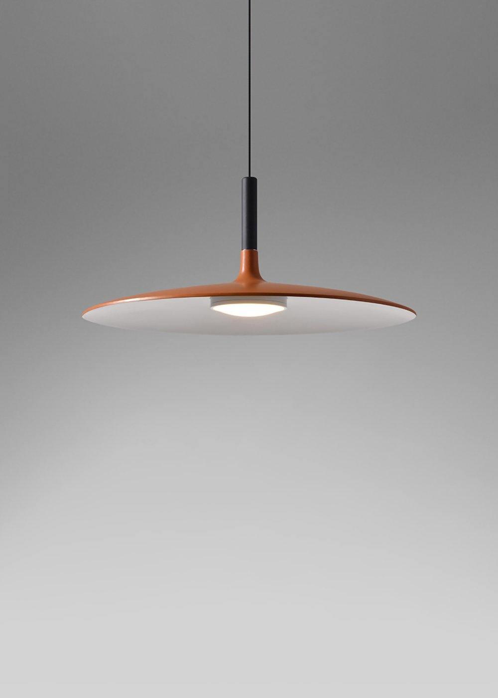 Lustra Pendelleuchte Aluminium Flach Scheibe-Letslighting