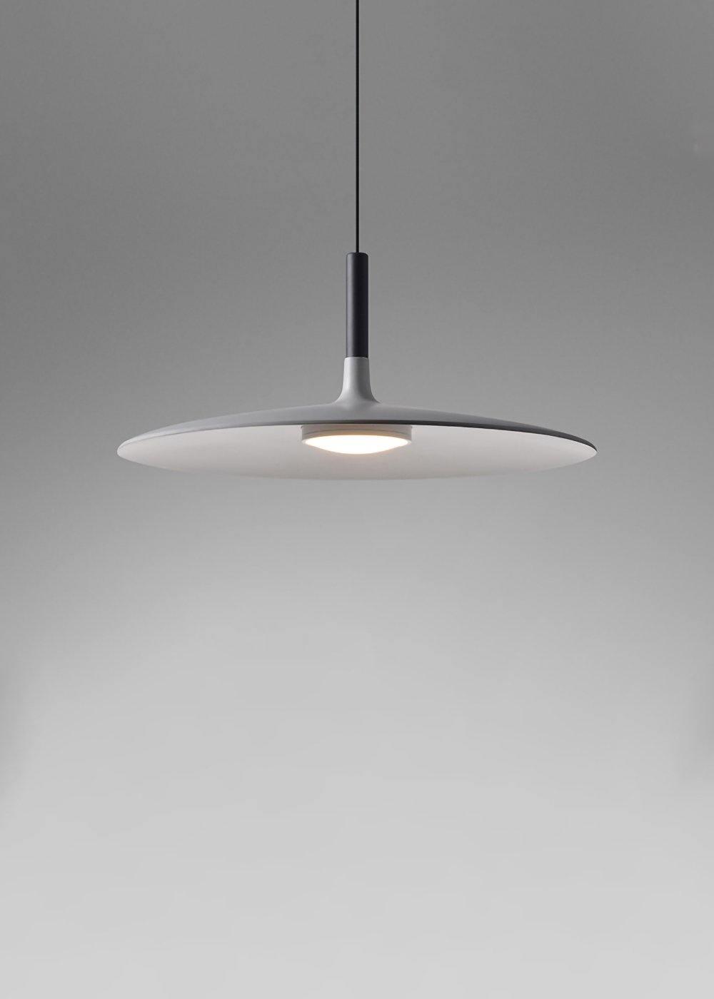 Lustra Pendelleuchte Aluminium Flach Scheibe-Letslighting