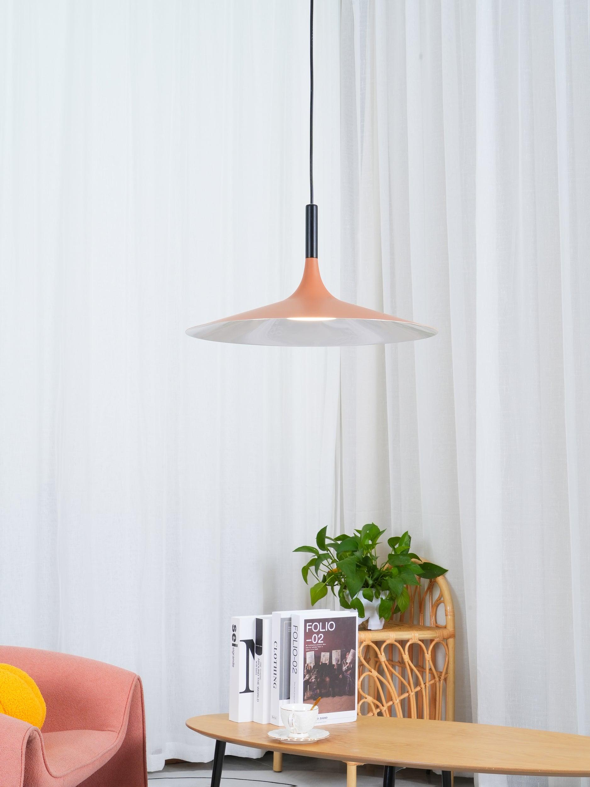 Lustra Pendelleuchte Aluminium Flach Scheibe-Letslighting