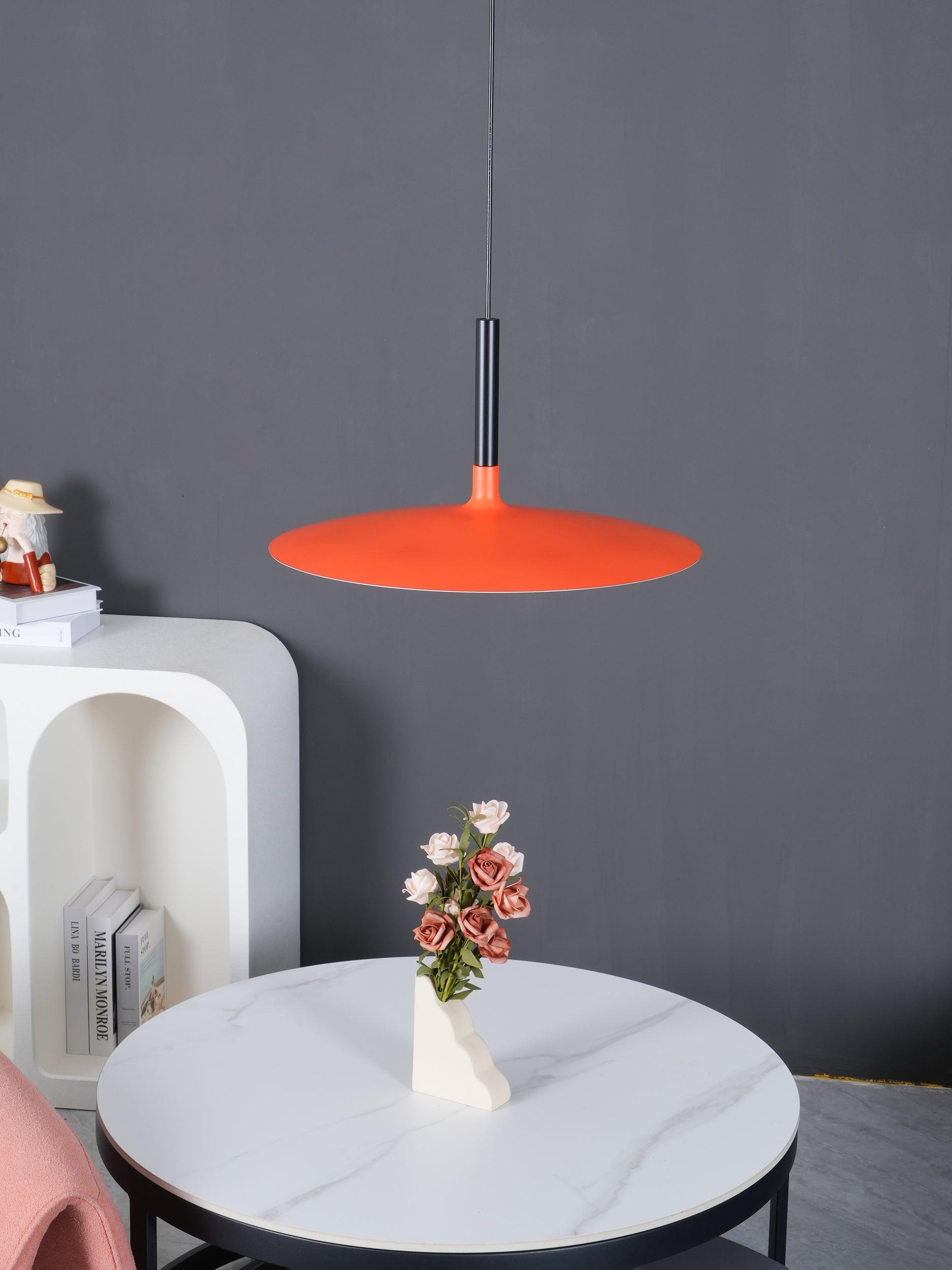 Lustra Pendelleuchte Aluminium Flach Scheibe-Letslighting