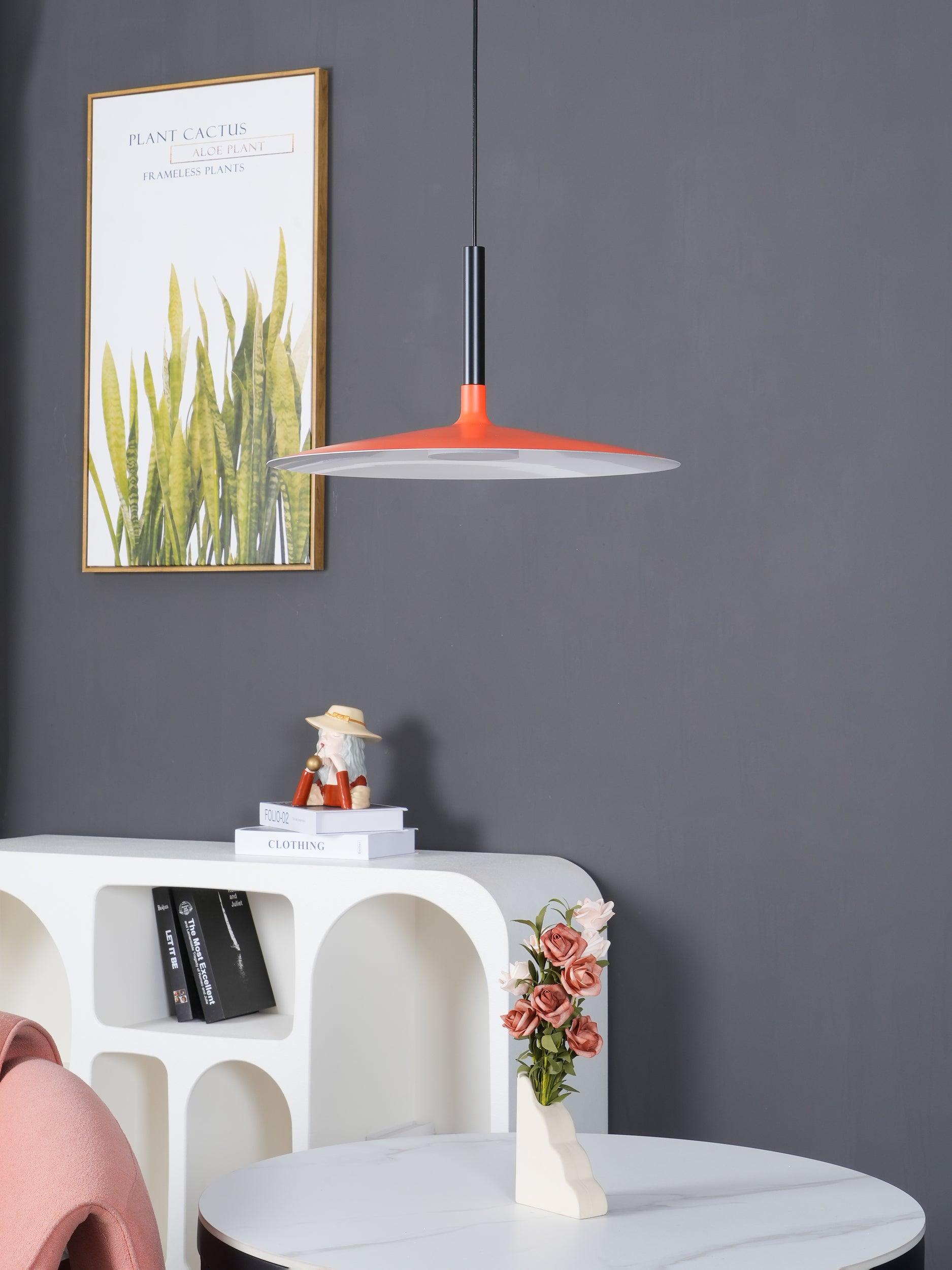 Lustra Pendelleuchte Aluminium Flach Scheibe-Letslighting