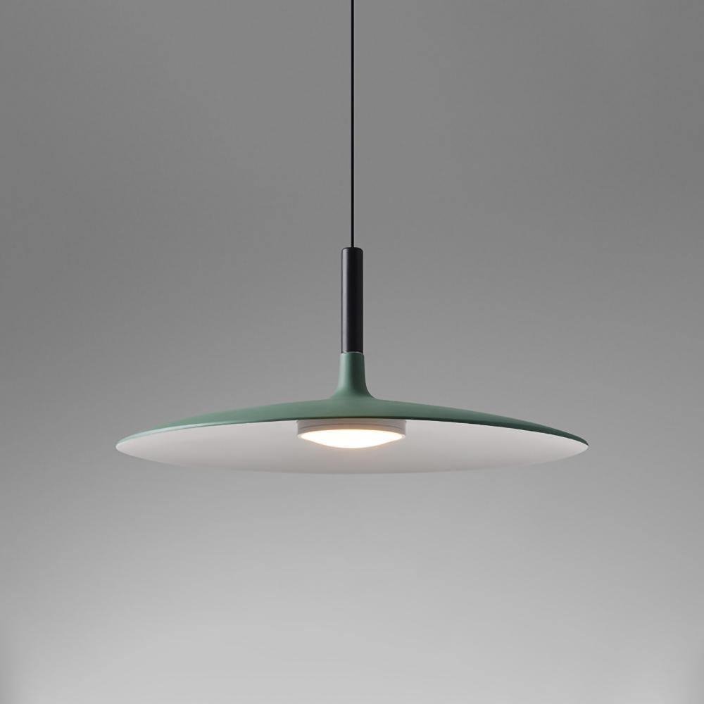 Lustra Pendelleuchte Aluminium Flach Scheibe-Letslighting