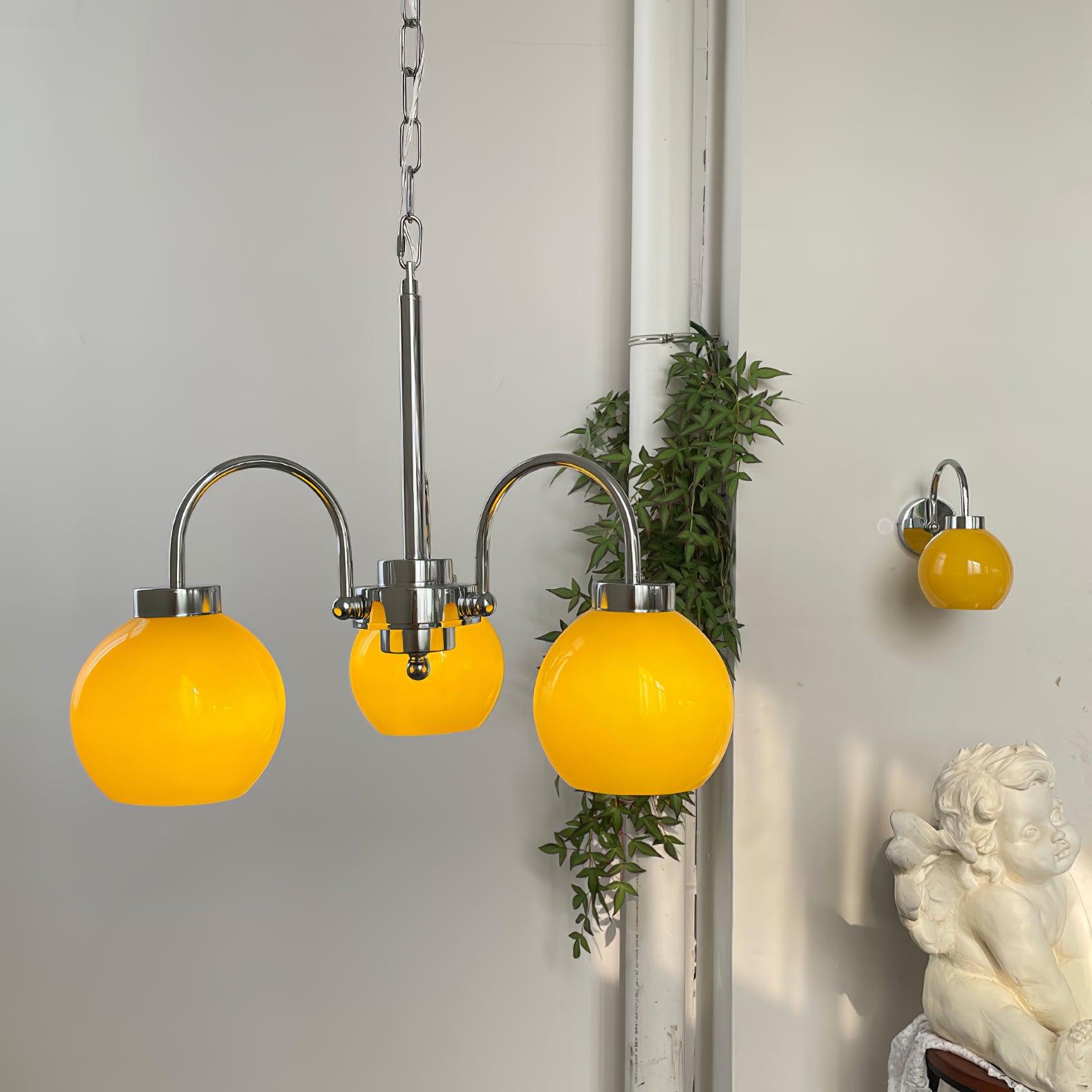 Lustra Kronleuchter Gelbe Glaskugeln-Letslighting