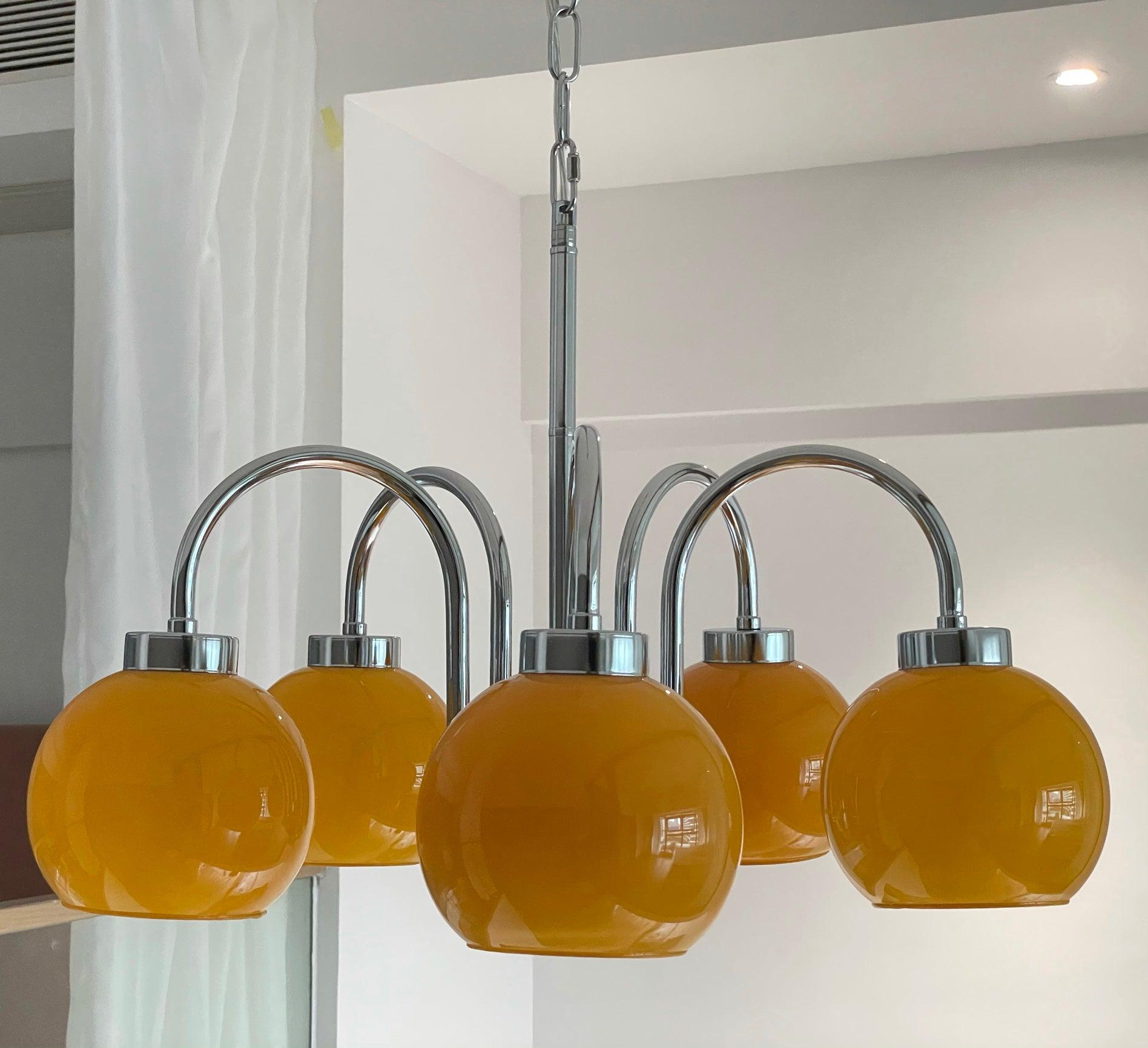 Lustra Kronleuchter Gelbe Glaskugeln-Letslighting