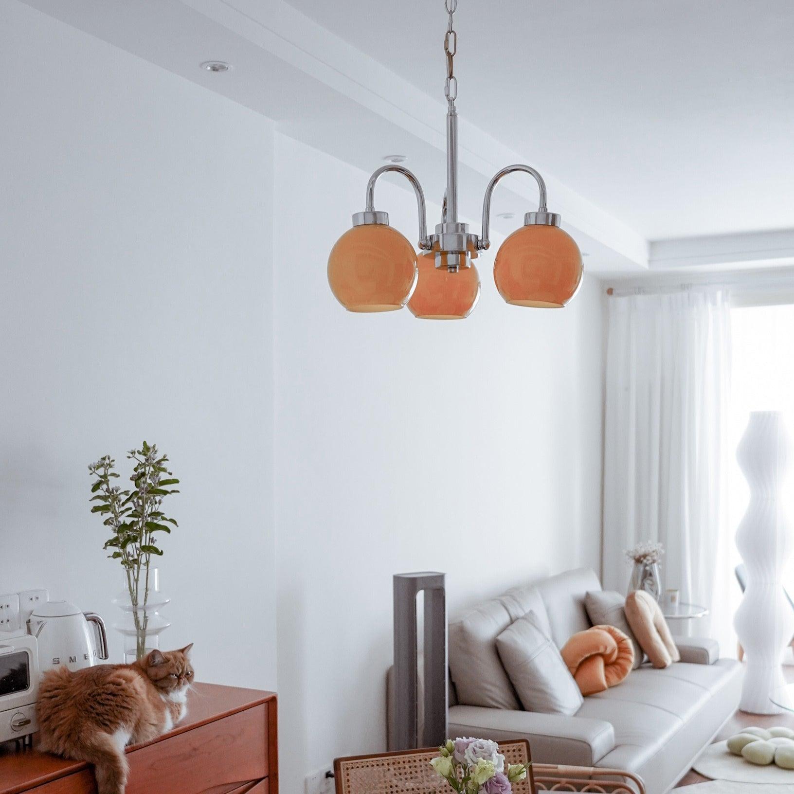 Lustra Kronleuchter Gelbe Glaskugeln-Letslighting