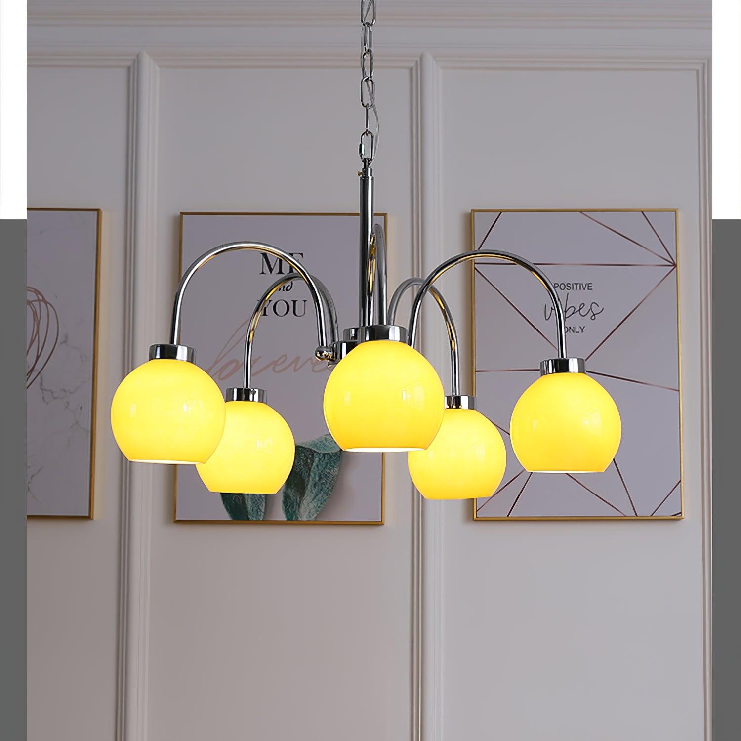 Lustra Kronleuchter Gelbe Glaskugeln-Letslighting