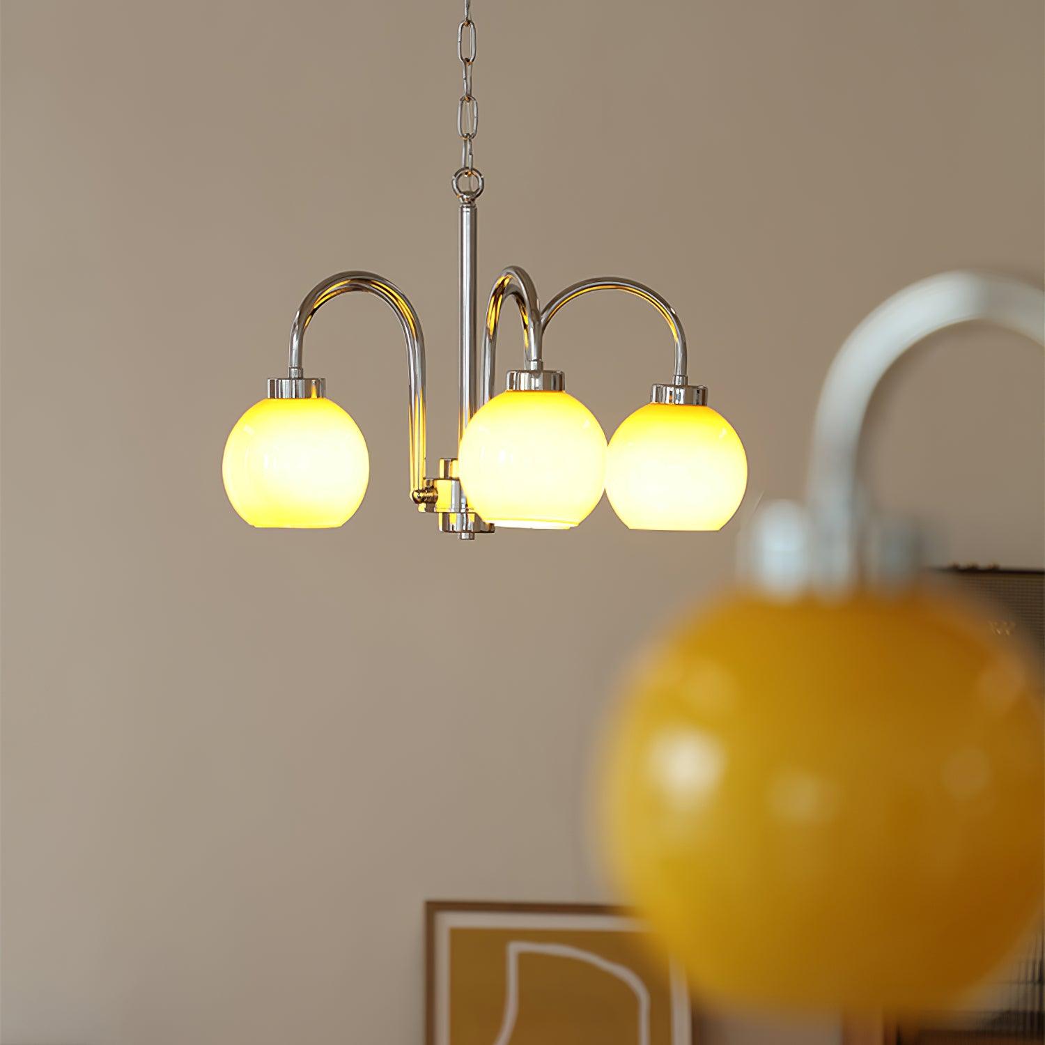 Lustra Kronleuchter Gelbe Glaskugeln-Letslighting