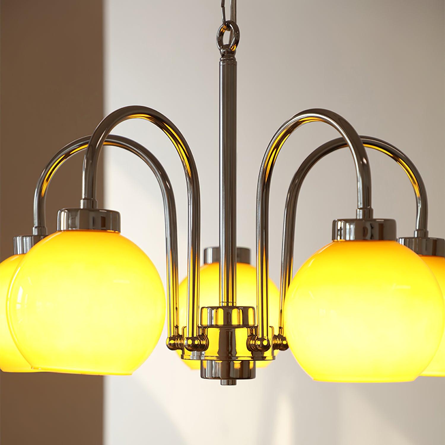 Lustra Kronleuchter Gelbe Glaskugeln-Letslighting