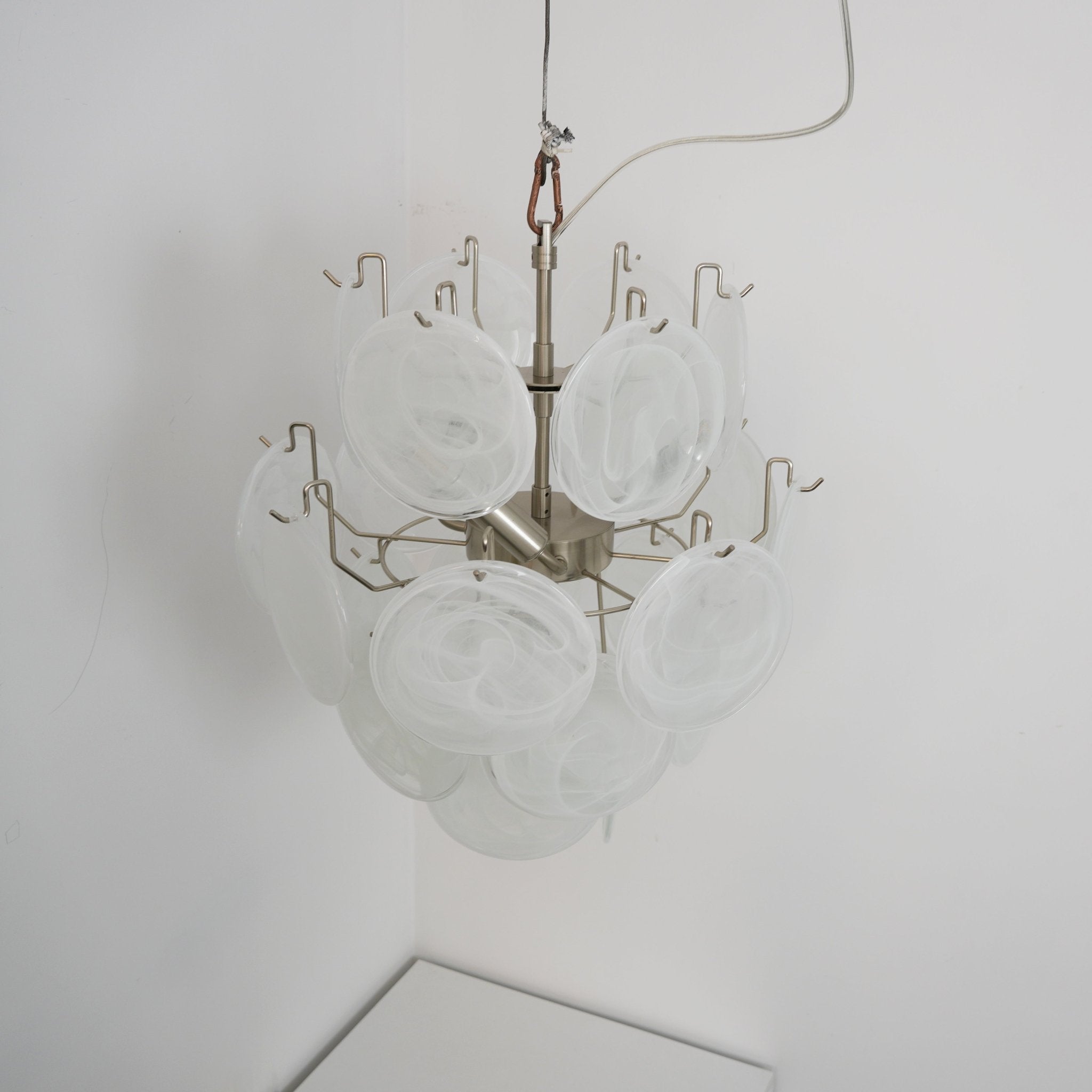 Aurora Chandelier Apricot Murano Glass Disc Layered Artistic - Neutralighting