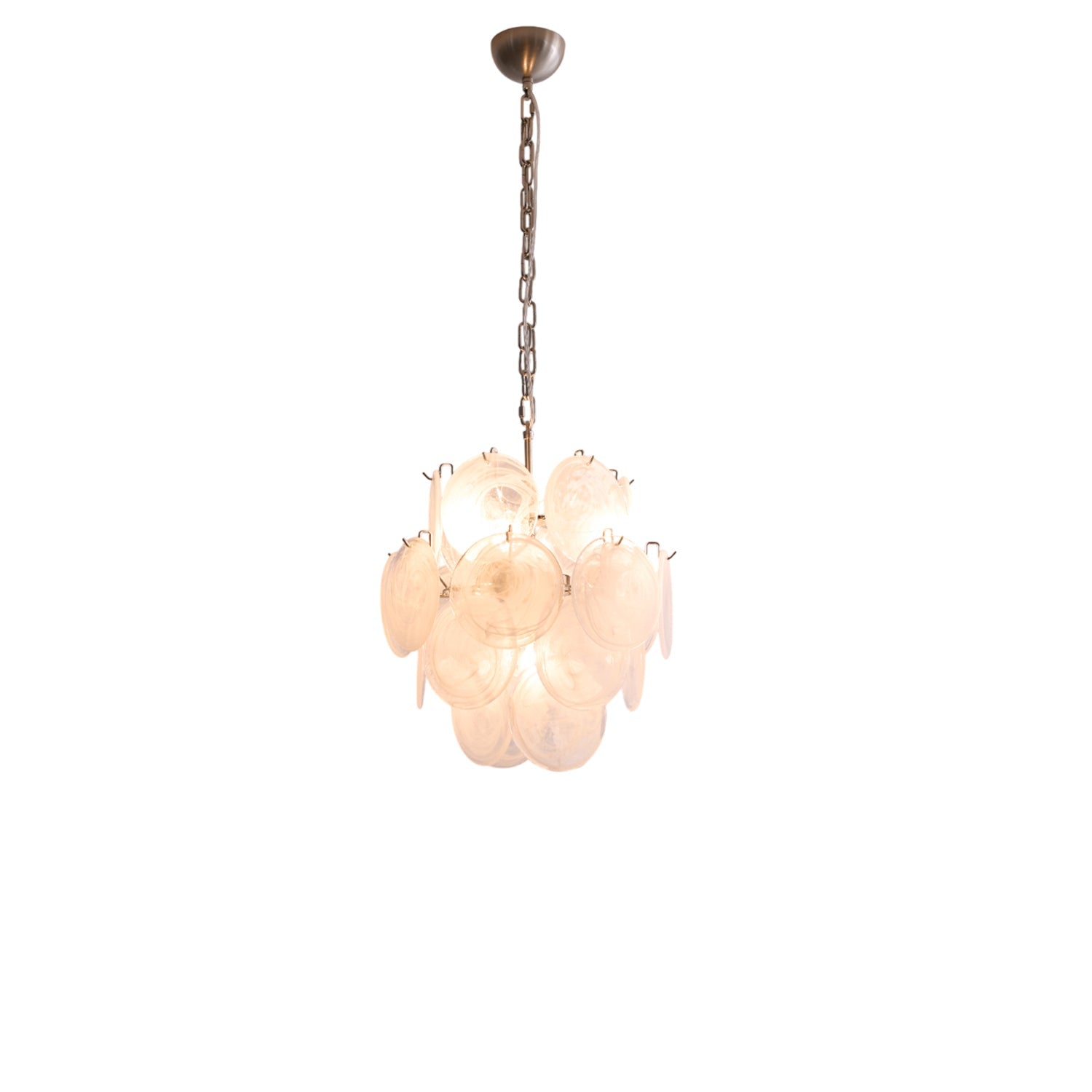 Aurora Chandelier Apricot Murano Glass Disc Layered Artistic - Neutralighting