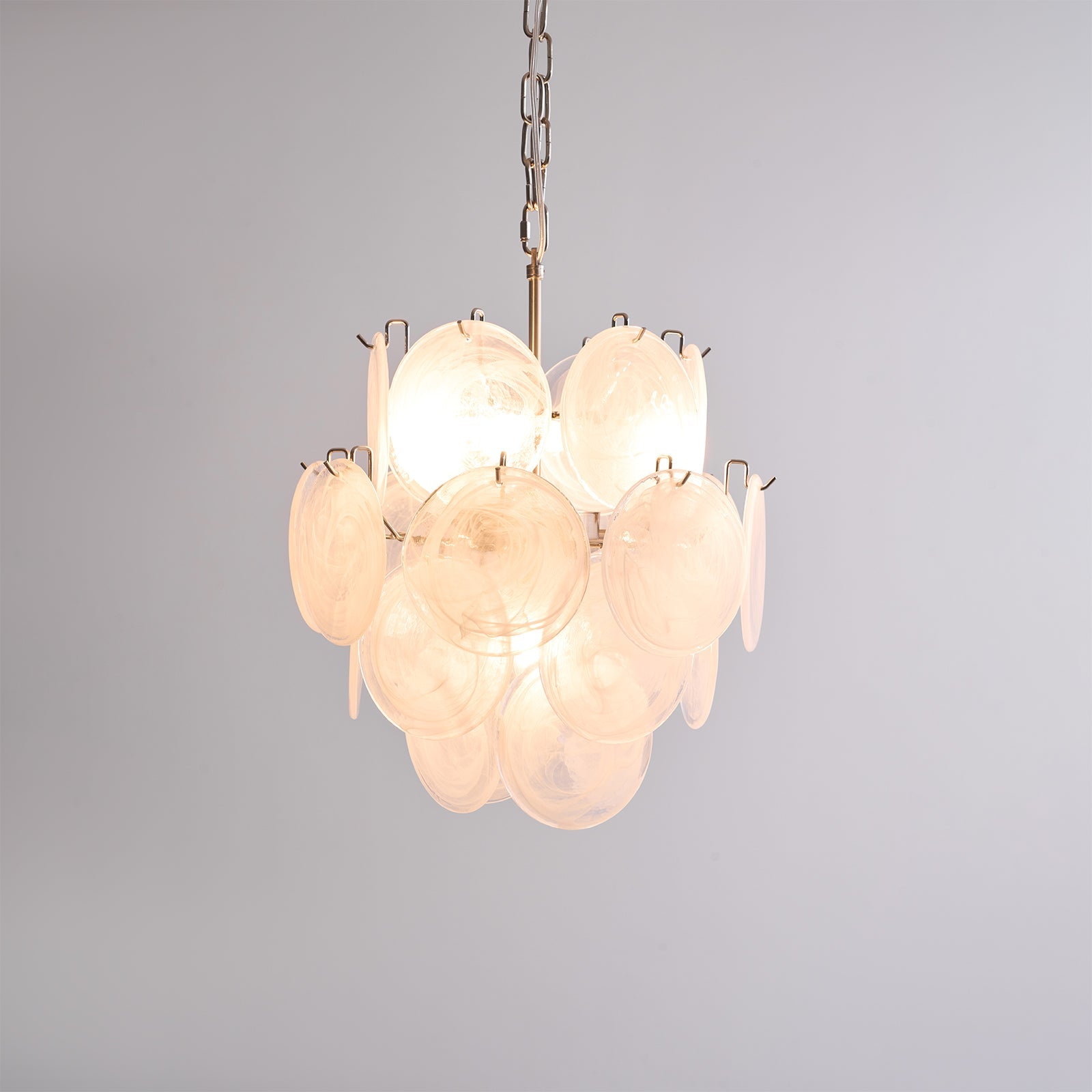 Aurora Chandelier Apricot Murano Glass Disc Layered Artistic - Neutralighting
