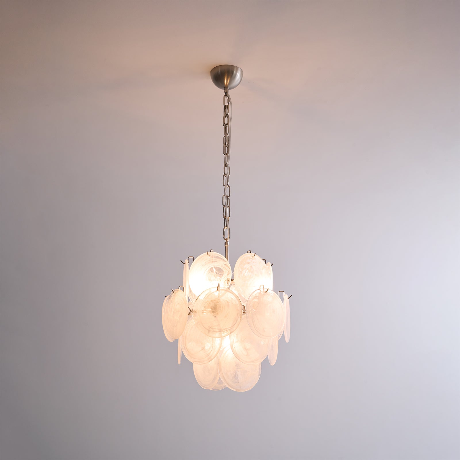 Aurora Chandelier Apricot Murano Glass Disc Layered Artistic - Neutralighting