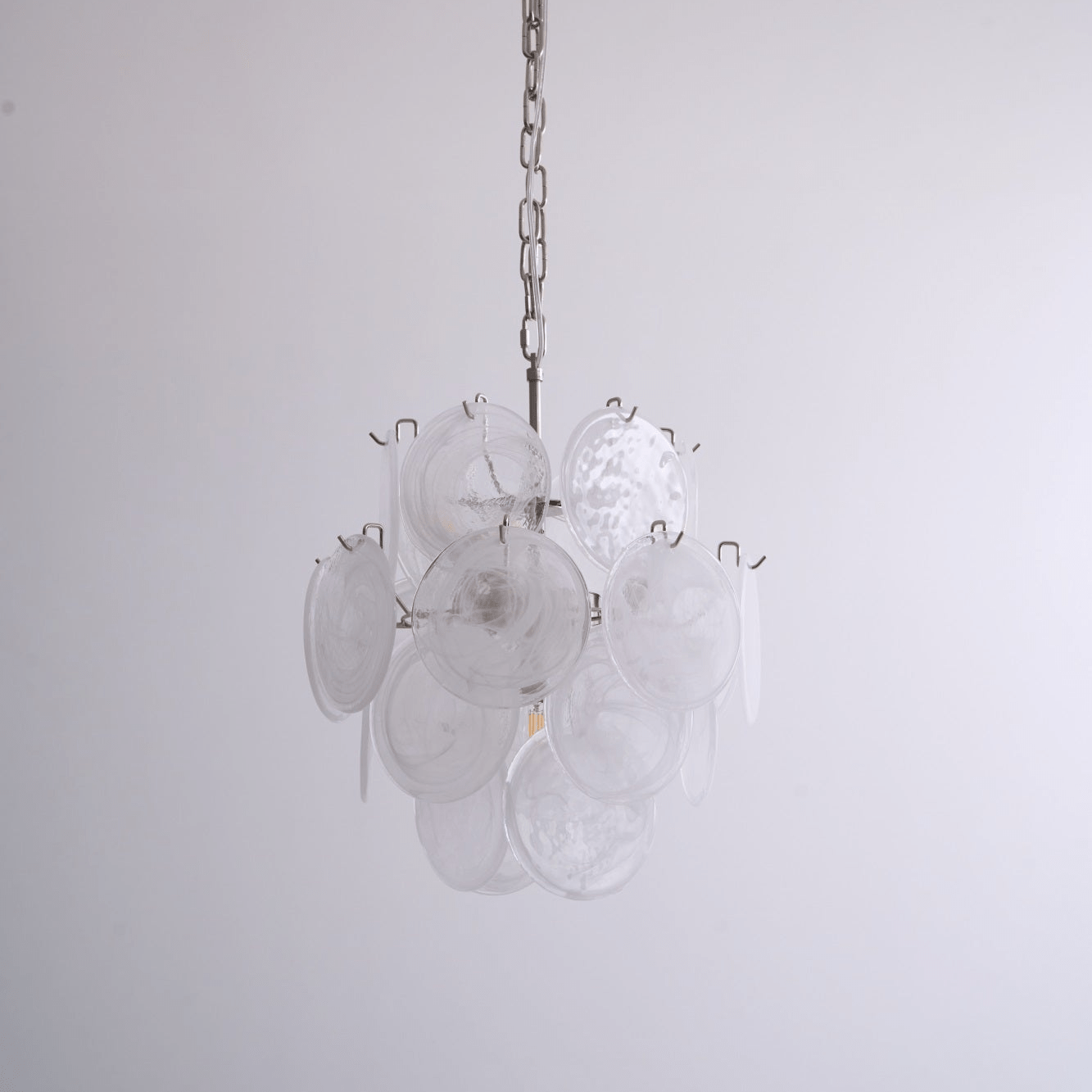 Aurora Chandelier Apricot Murano Glass Disc Layered Artistic - Neutralighting