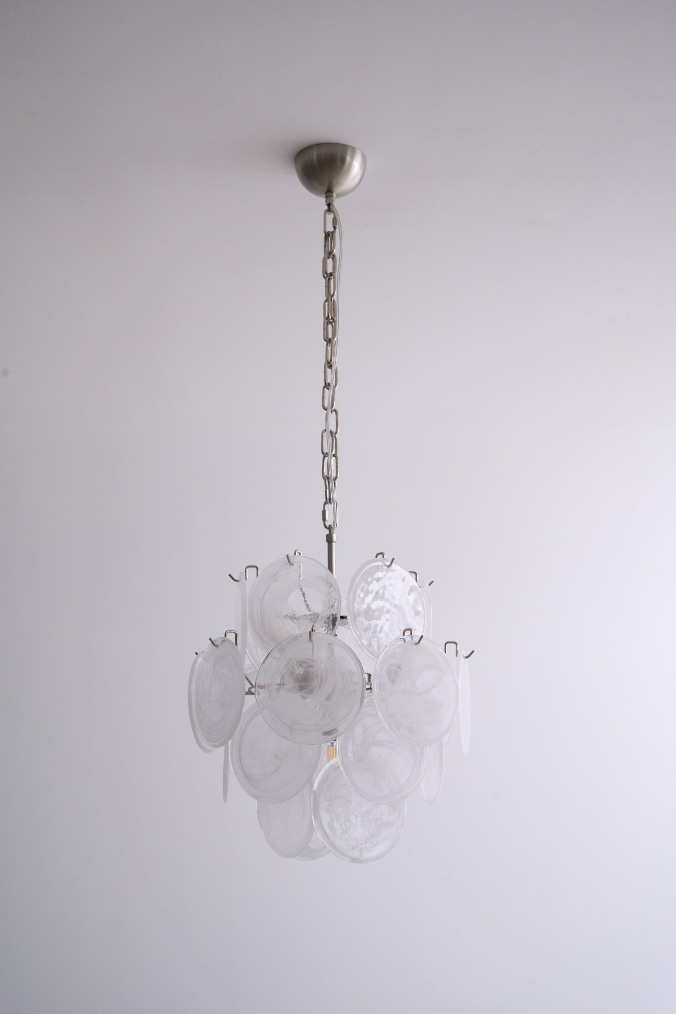 Aurora Chandelier Apricot Murano Glass Disc Layered Artistic - Neutralighting