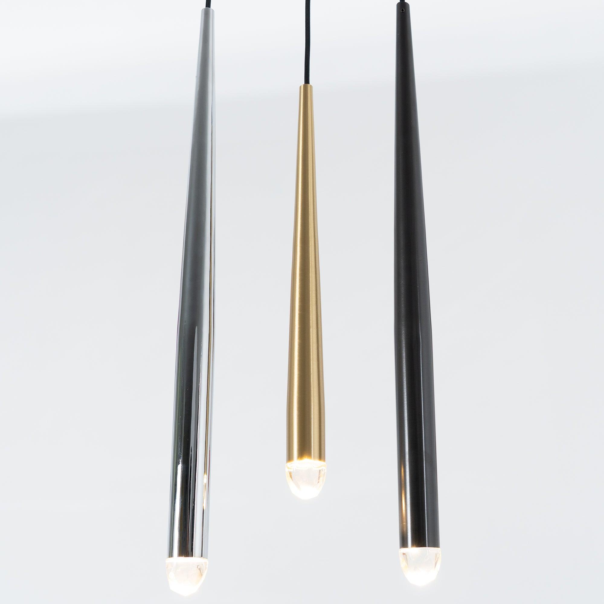 Chandelier with Polished Brass and Crystal Shades Minimalist - Letslighting