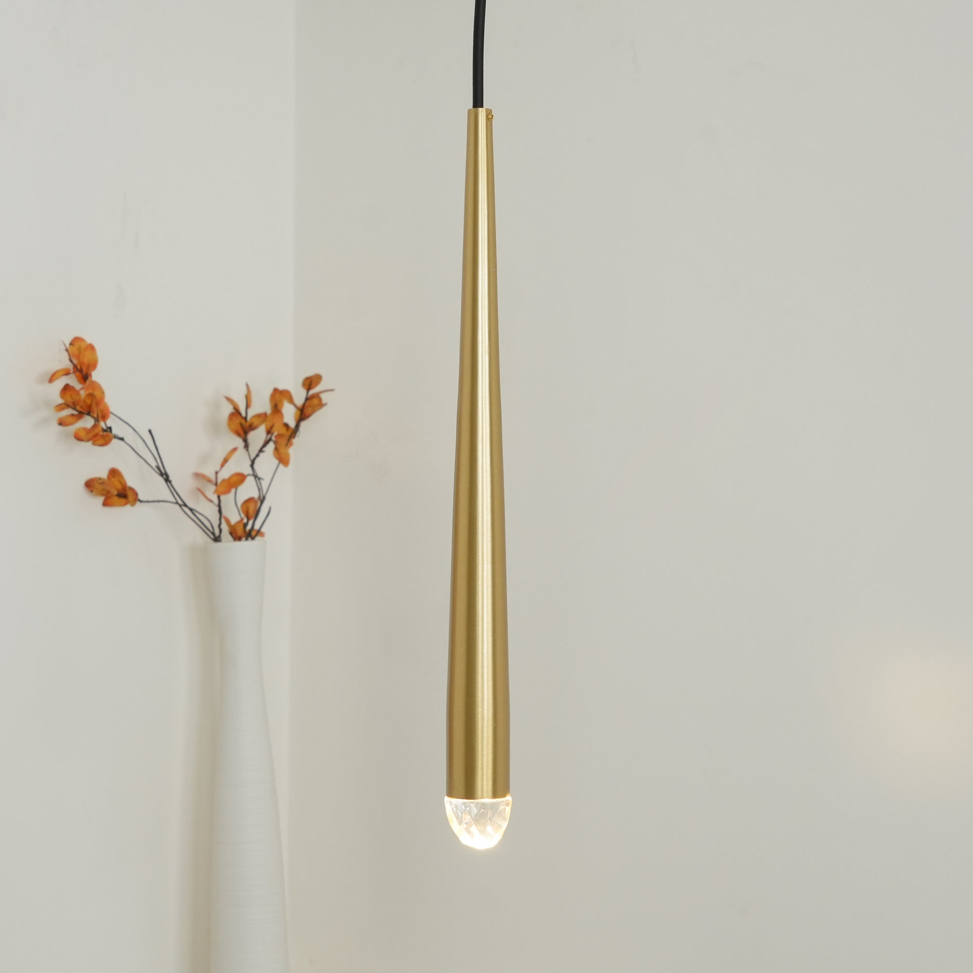 Chandelier Crystal Shade Brass Blackened Silver Luxe Staircase - Letslighting