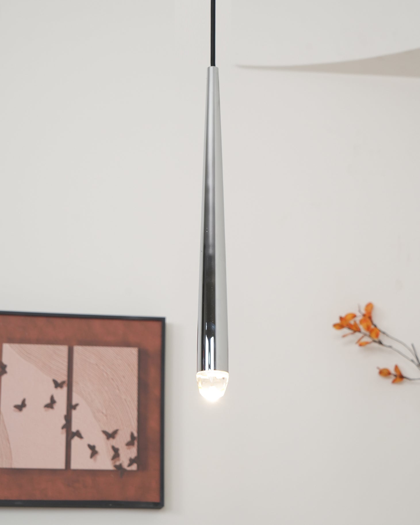 Chandelier Crystal Shade Brass Blackened Silver Luxe Staircase - Letslighting