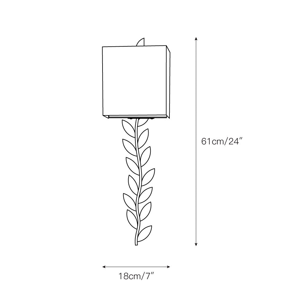 Plotuvyo Grove Messing Stoff Wandleuchte-Letslighting