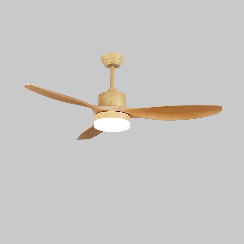 Arysen Minimalistische Deckenventilatorleuchte aus Holz in einem Geschäftsbüro