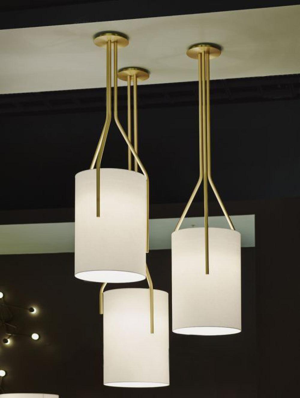 Lustra Kronleuchter LED 3-flammig Messing Modern-Letslighting