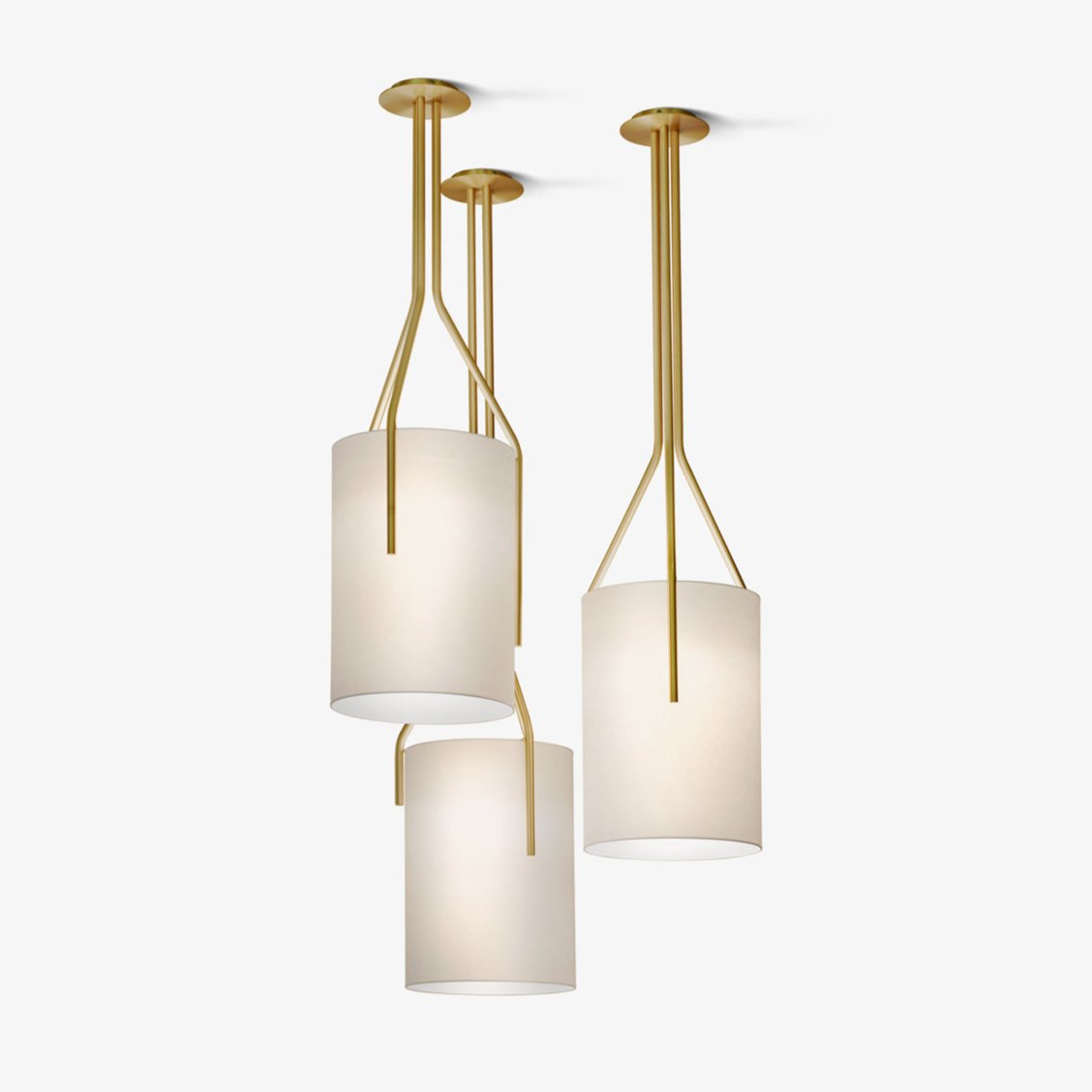 Lustra Kronleuchter LED 3-flammig Messing Modern-Letslighting
