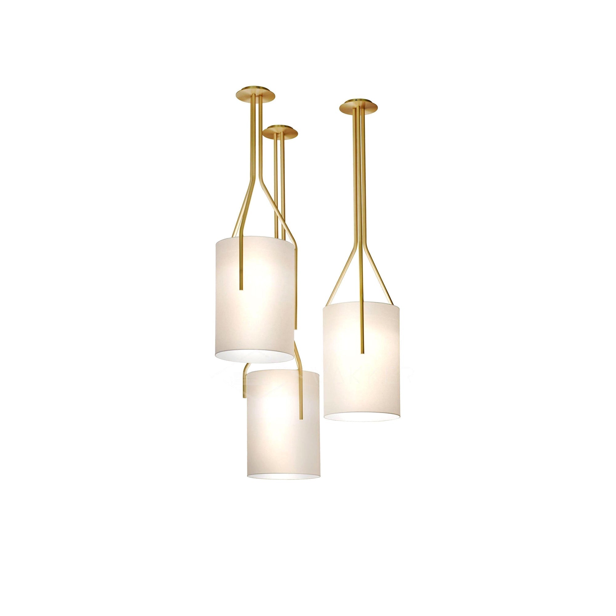 Lustra Kronleuchter LED 3-flammig Messing Modern-Letslighting
