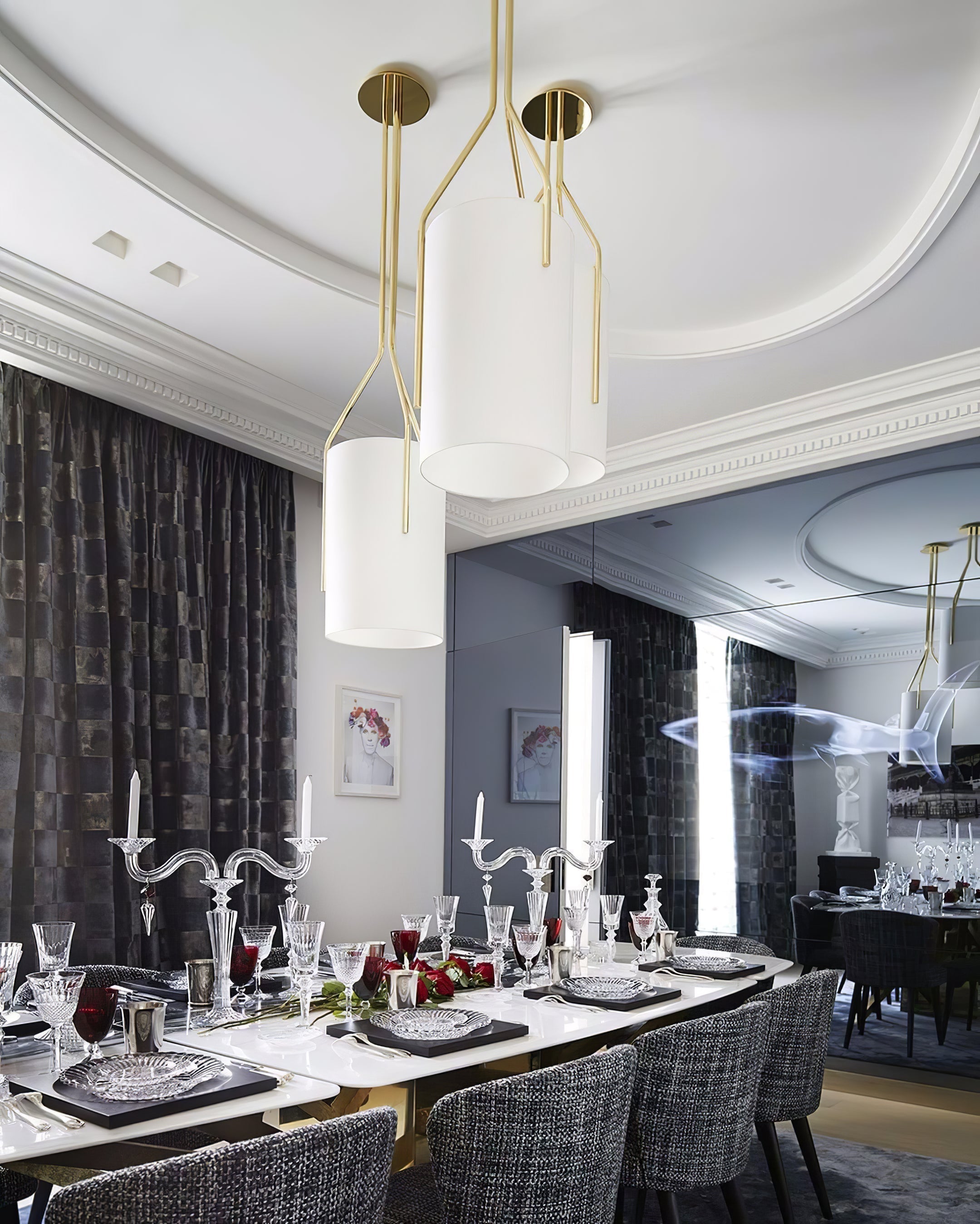 Lustra Kronleuchter LED 3-flammig Messing Modern-Letslighting