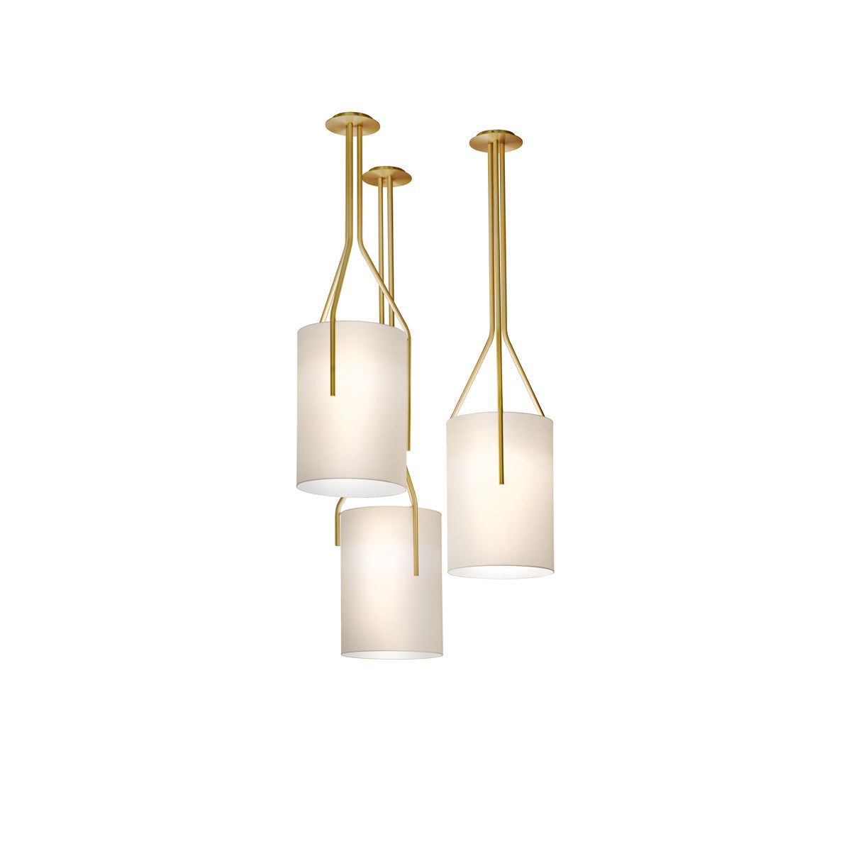 Lustra Kronleuchter LED 3-flammig Messing Modern-Letslighting