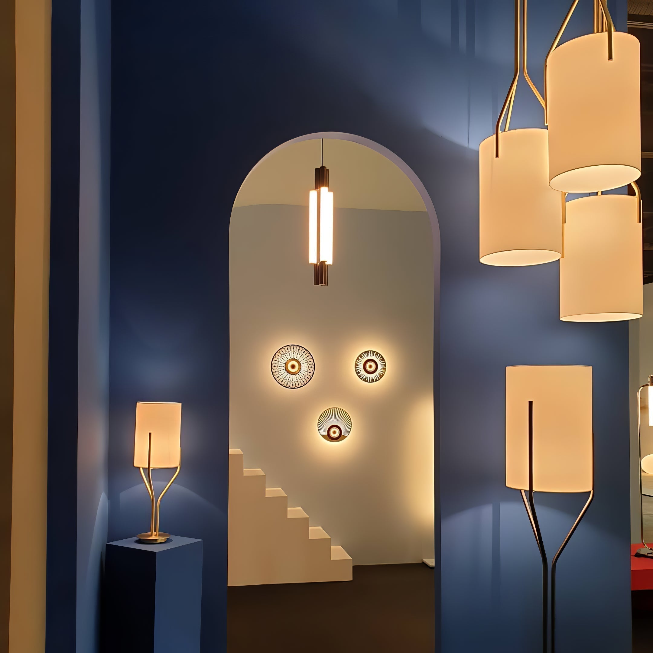 Lustra Kronleuchter LED 3-flammig Messing Modern-Letslighting