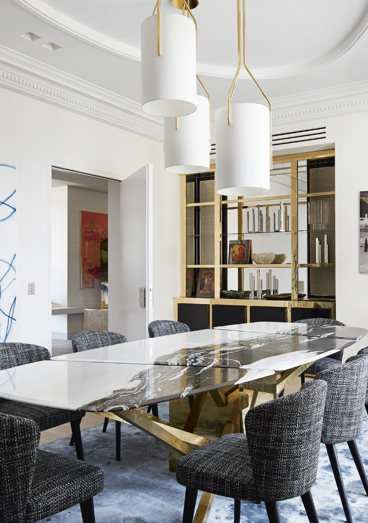 Lustra Kronleuchter LED 3-flammig Messing Modern-Letslighting