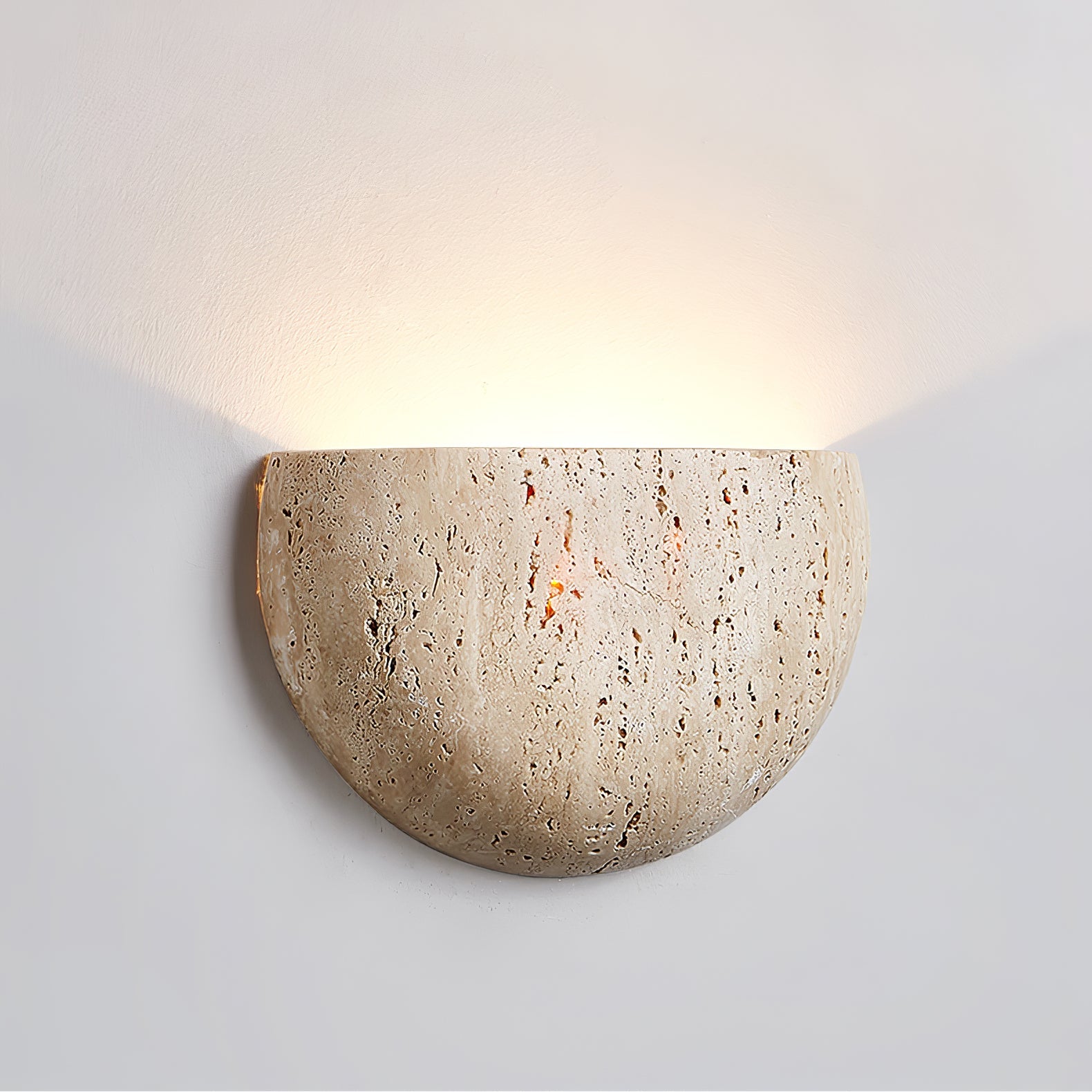 Armarel Half Moon Travertine Wall Light - Neutralighting