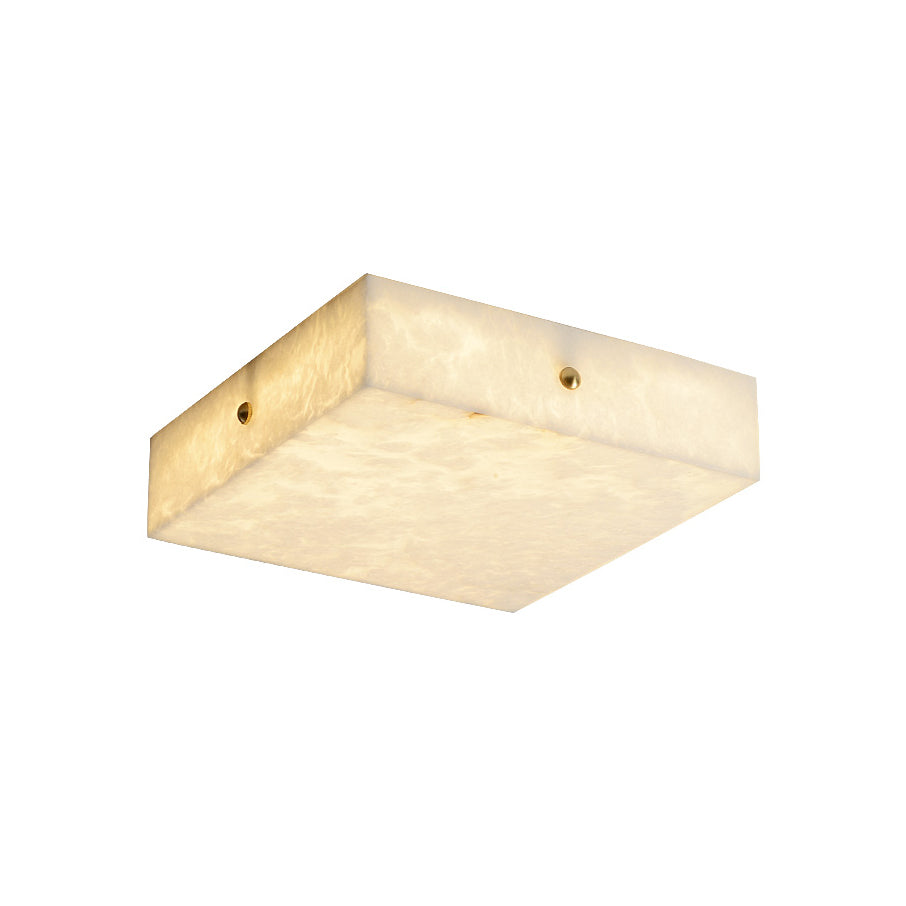 Rauduvys Modern Minimalist Alabaster Flushmount Ceiling Light - Letslighting