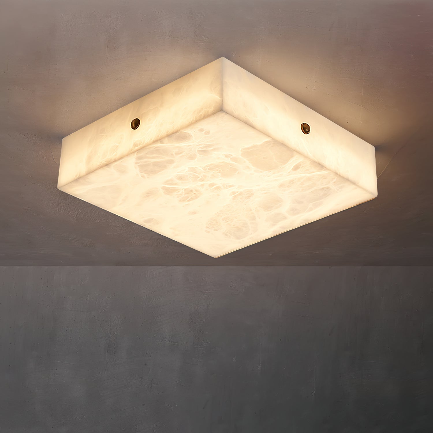 Rauduvys Modern Minimalist Alabaster Flushmount Ceiling Light - Letslighting