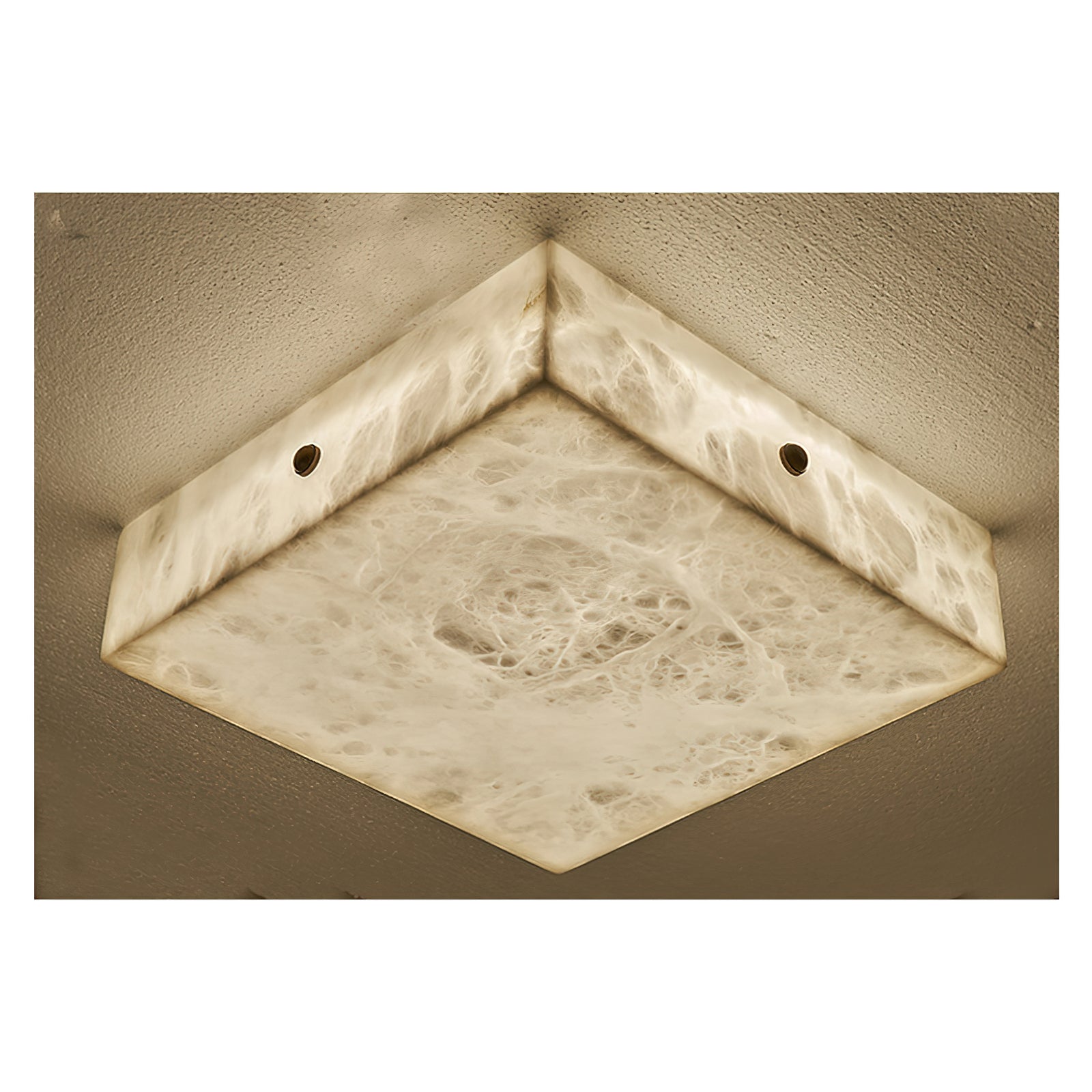 Rauduvys Modern Minimalist Alabaster Flushmount Ceiling Light - Letslighting