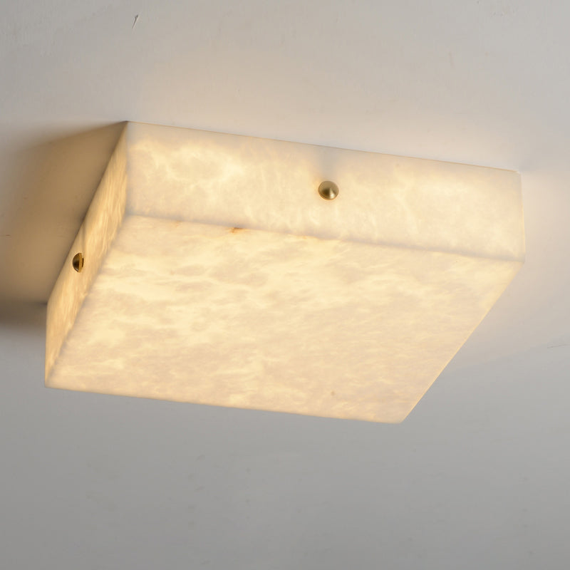 Rauduvys Modern Minimalist Alabaster Flushmount Ceiling Light - Letslighting