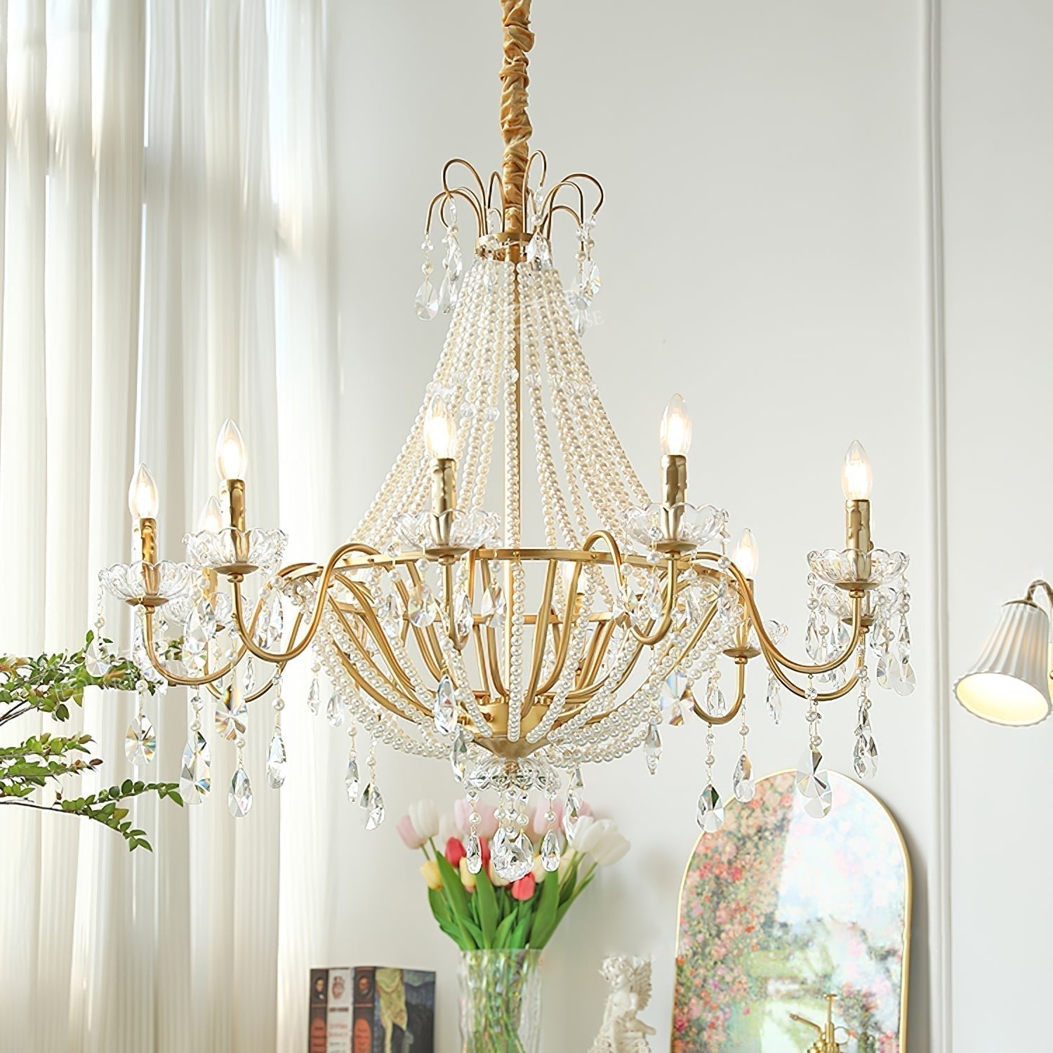 Eurvaros Vintage Kristall-Messing-Kronleuchter-Letslighting