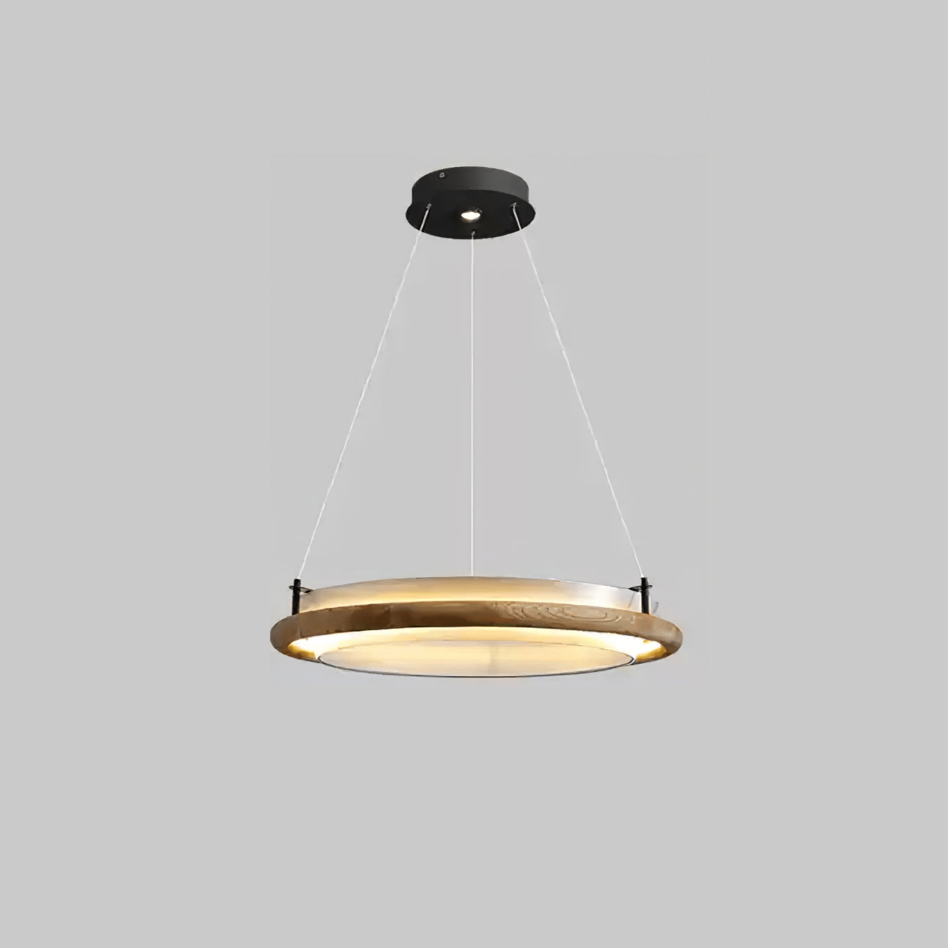 Olvelila Kreisförmige Pendelleuchte aus Holz-Letslighting
