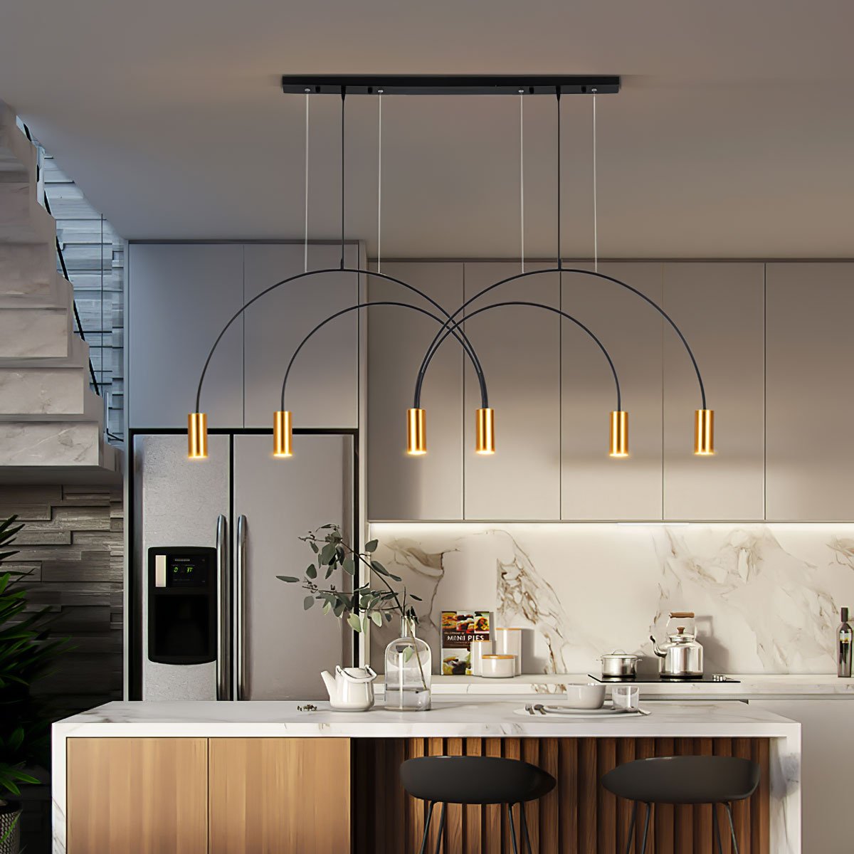 Solara Pendelleuchte Überlappender Zylinder Minimalistisch Esszimmer-Letslighting