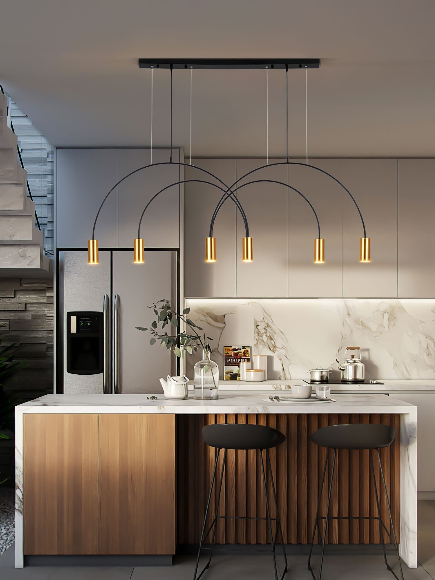Solara Pendelleuchte Überlappender Zylinder Minimalistisch Esszimmer-Letslighting