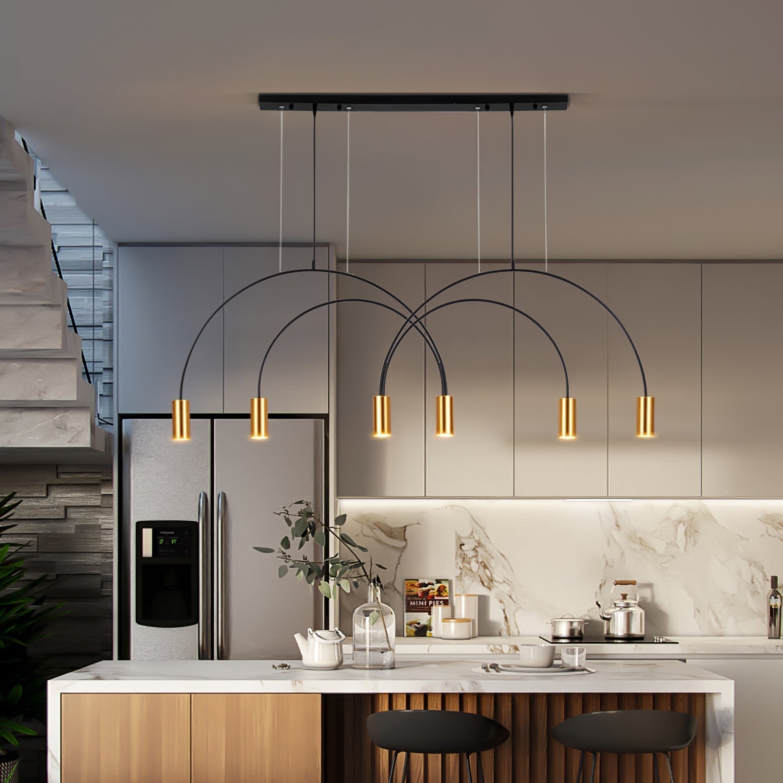 Solara Pendelleuchte Überlappender Zylinder Minimalistisch Esszimmer-Letslighting