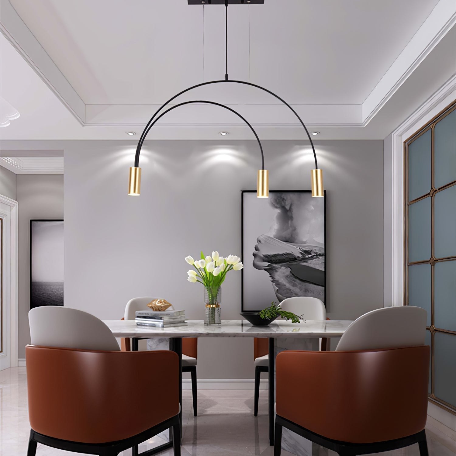 Solara Pendelleuchte Überlappender Zylinder Minimalistisch Esszimmer-Letslighting