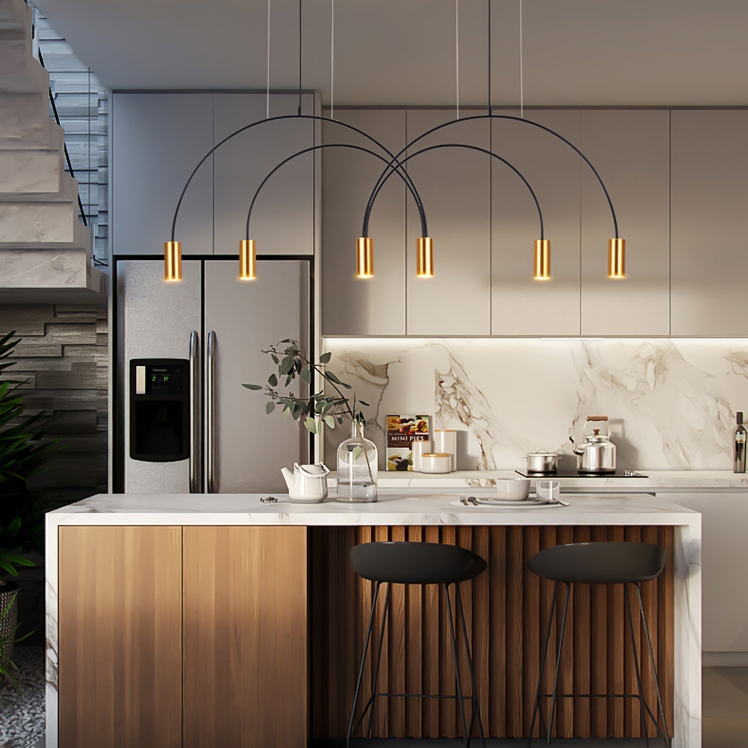 Solara Pendelleuchte Überlappender Zylinder Minimalistisch Esszimmer-Letslighting