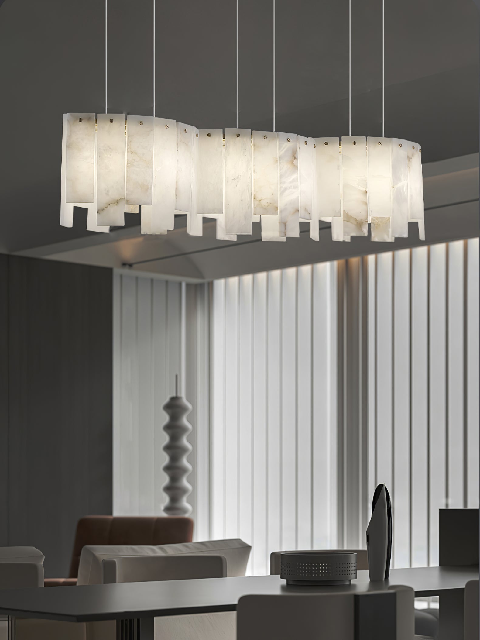 Cavelan Cluster Alabaster Pendant Light - Neutralighting