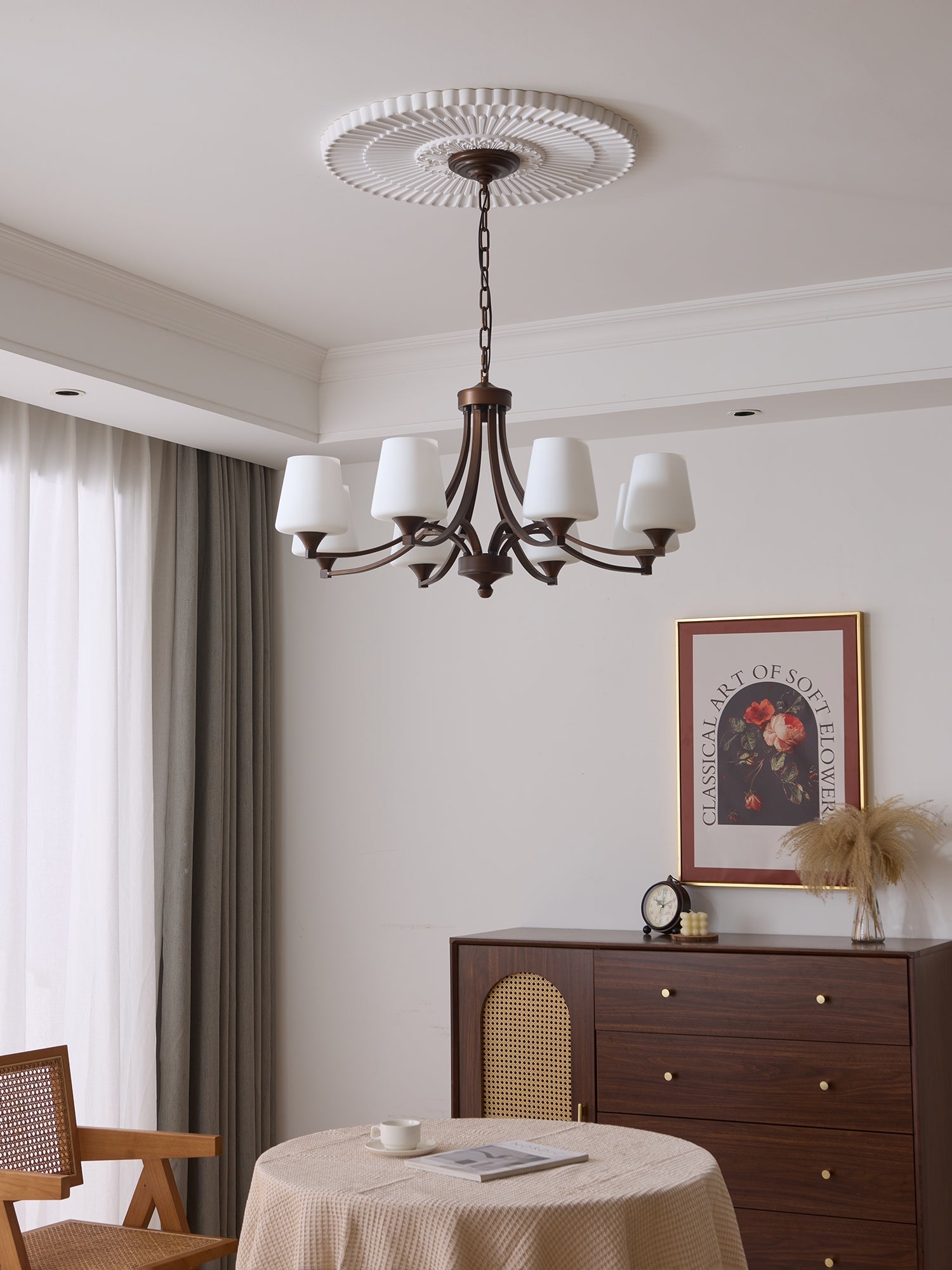 Ardena Eleganz Vintage Klassischer Glas-Kronleuchter-Letslighting