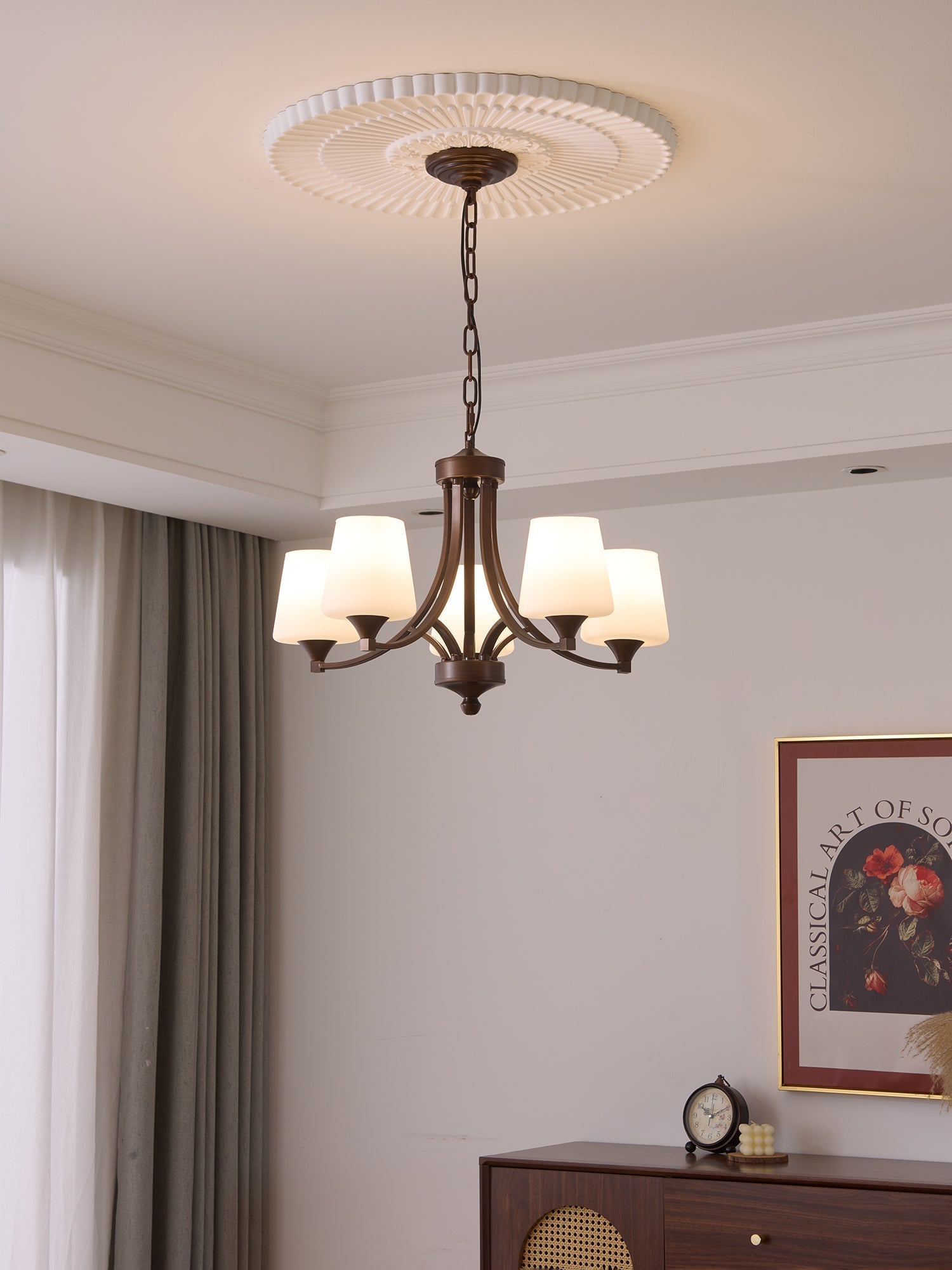 Ardena Eleganz Vintage Klassischer Glas-Kronleuchter-Letslighting