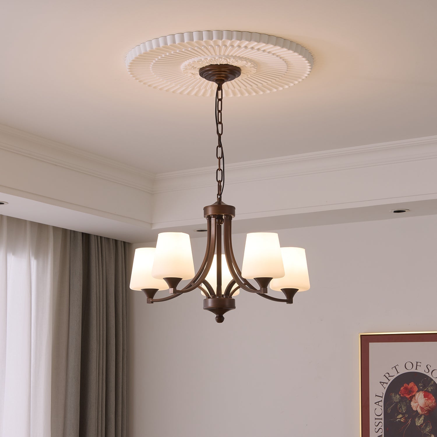 Ardena Eleganz Vintage Klassischer Glas-Kronleuchter-Letslighting