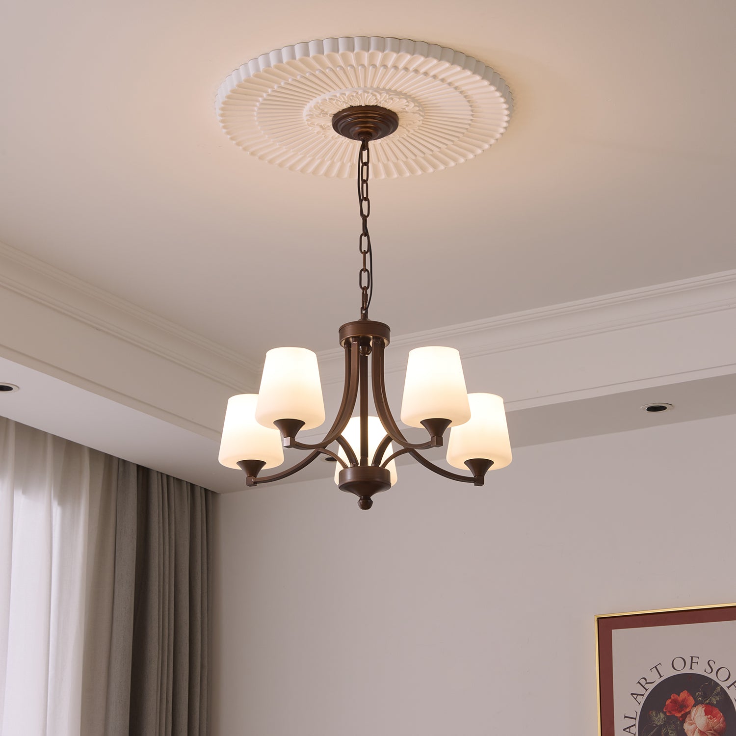 Ardena Eleganz Vintage Klassischer Glas-Kronleuchter-Letslighting