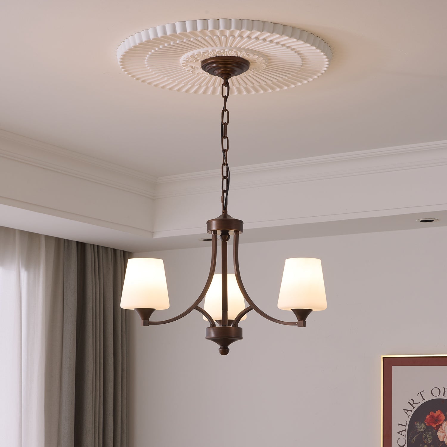 Ardena Eleganz Vintage Klassischer Glas-Kronleuchter-Letslighting