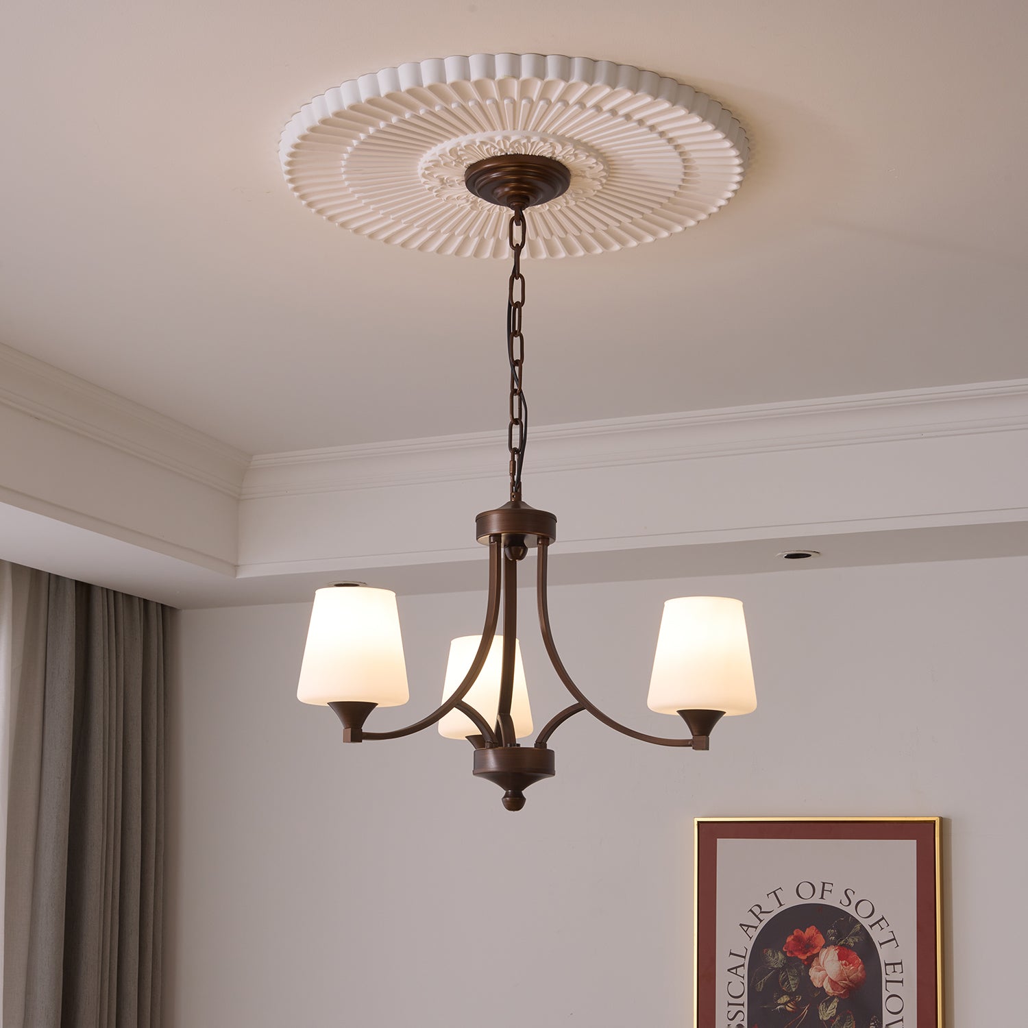 Ardena Eleganz Vintage Klassischer Glas-Kronleuchter-Letslighting