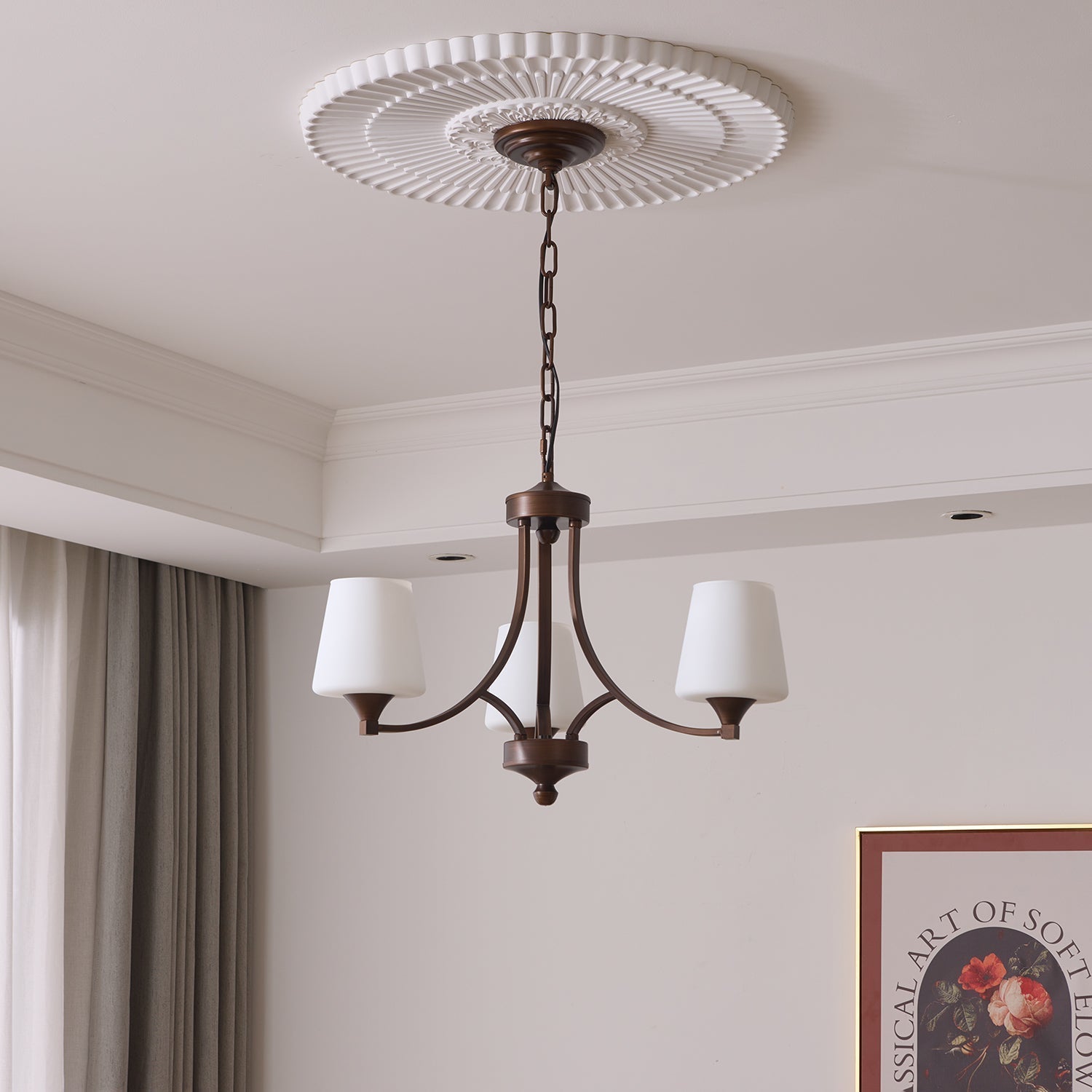 Ardena Eleganz Vintage Klassischer Glas-Kronleuchter-Letslighting